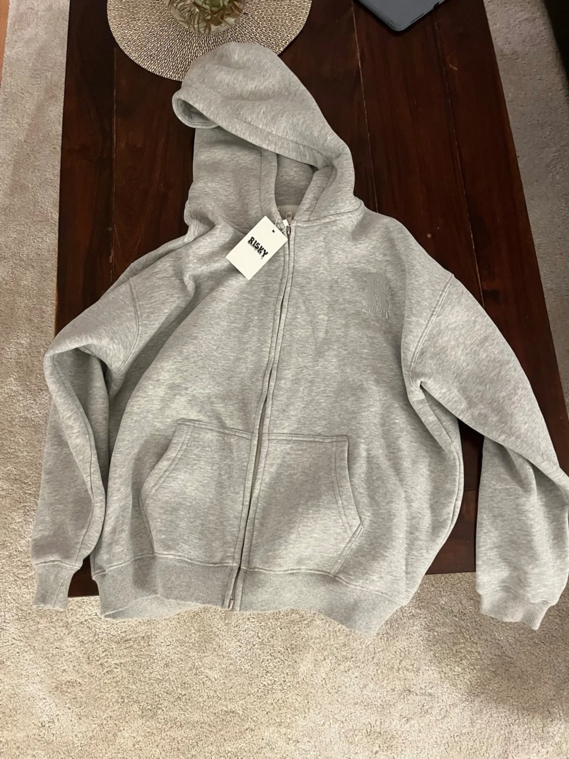 Risky hoodie grå