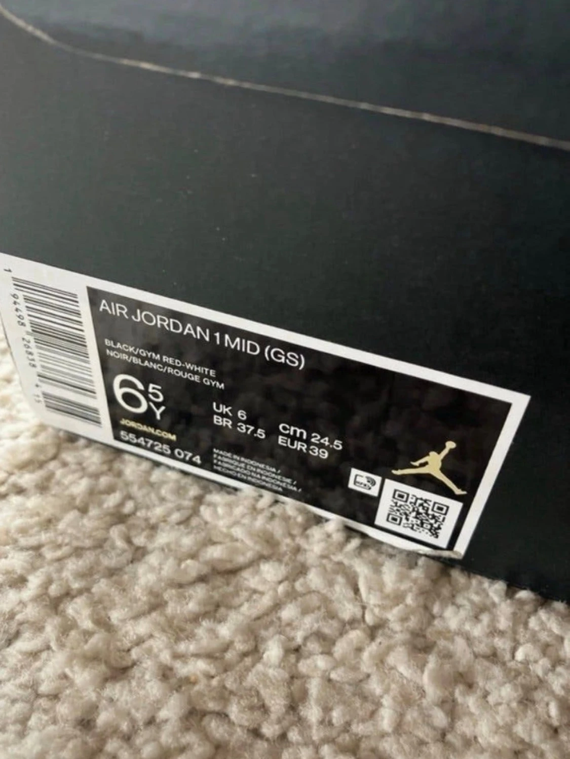 Air Jordan 1 Mid svart/röd 39 - 6