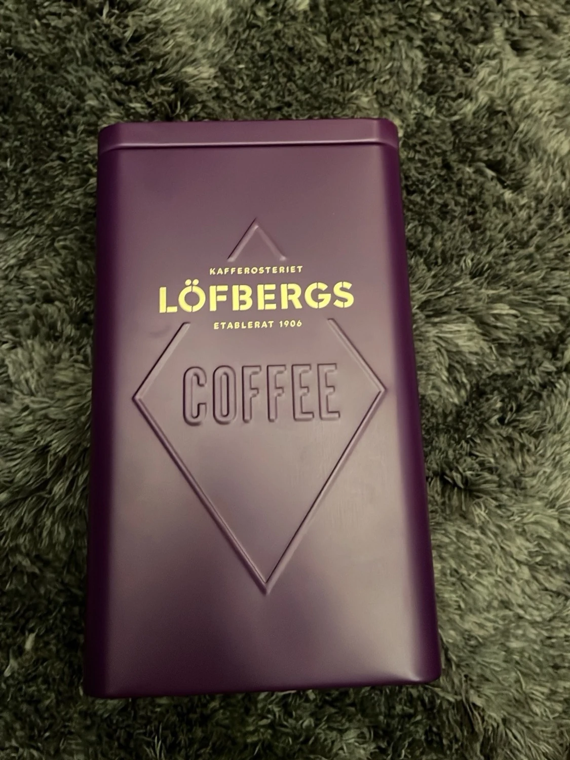 Lila kaffeburk Löfbergs - 1