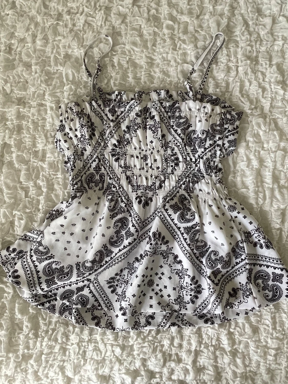 Mönstrad peplum-topp / linne - 2