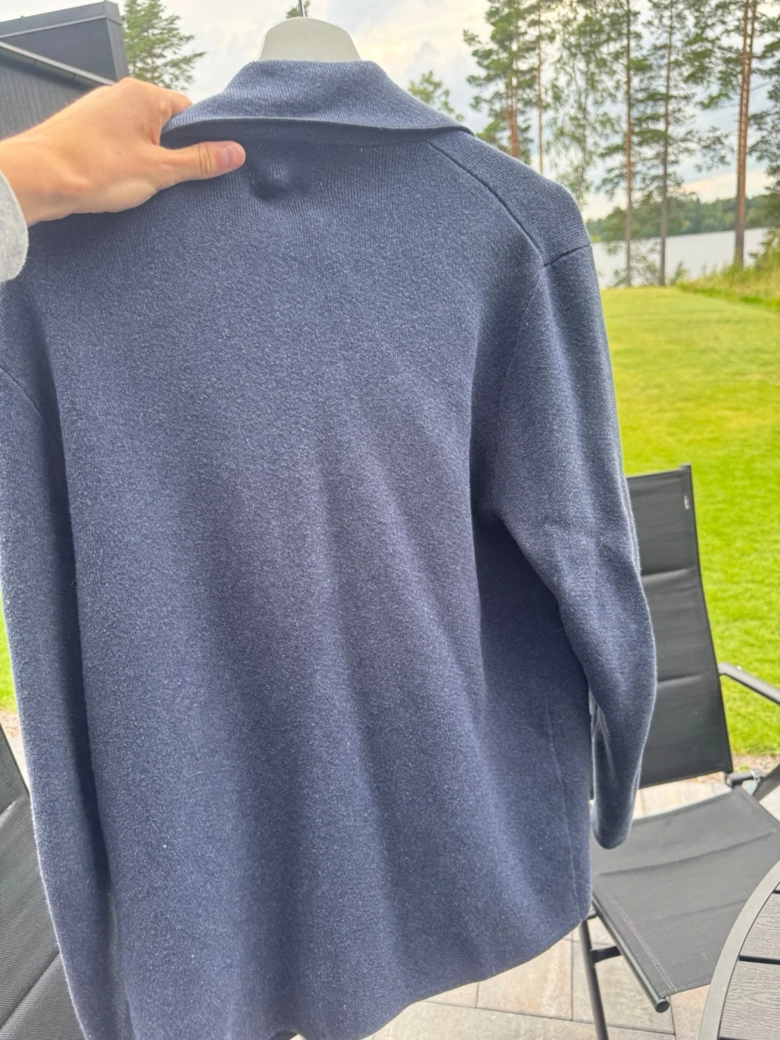 Mörkblå kavaj med fickor - 1