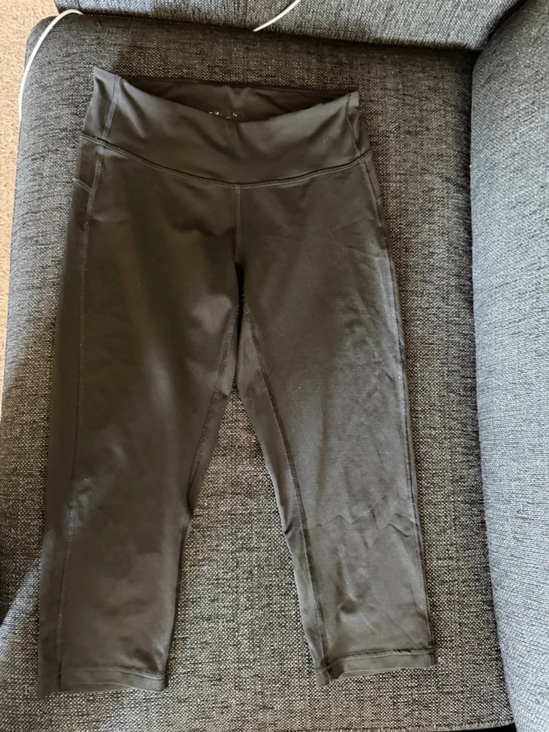 Svarta croppade leggings