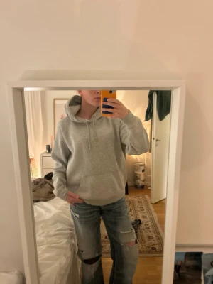 Grå hoodie  - Jätteskön