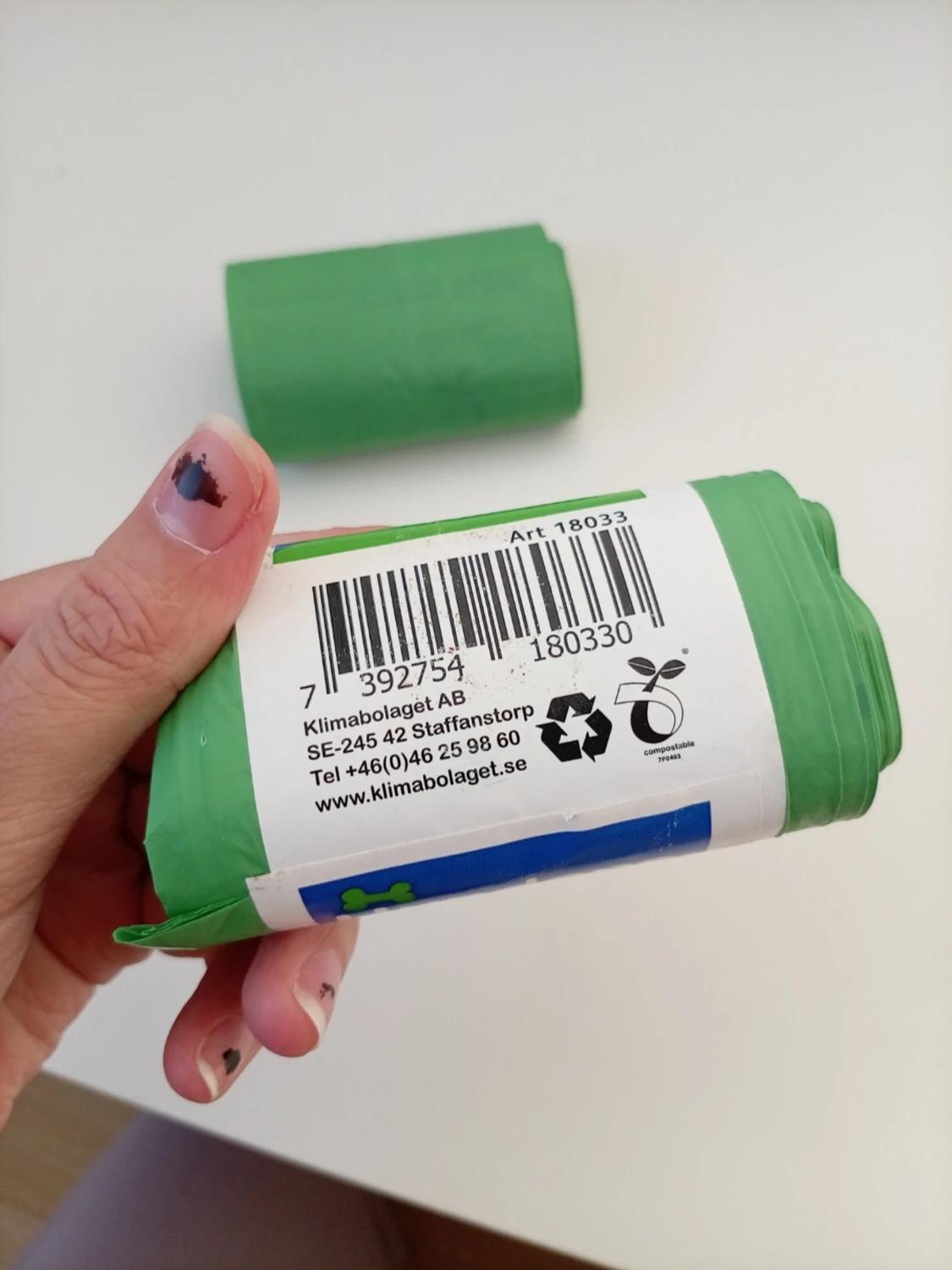 Gröna nedbrytbara hundpåsar - 2