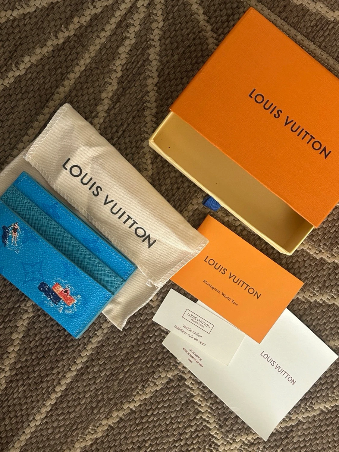 Blå Louis Vuitton korthållare - 1