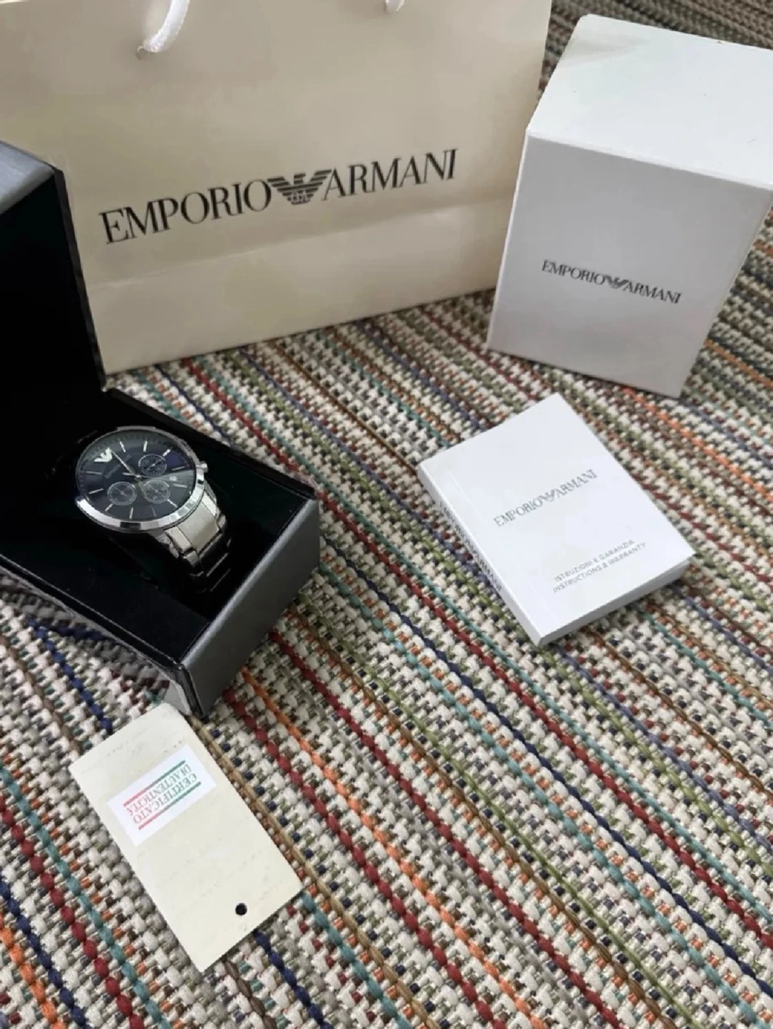 Emporio Armani silverfärgad klocka - 1