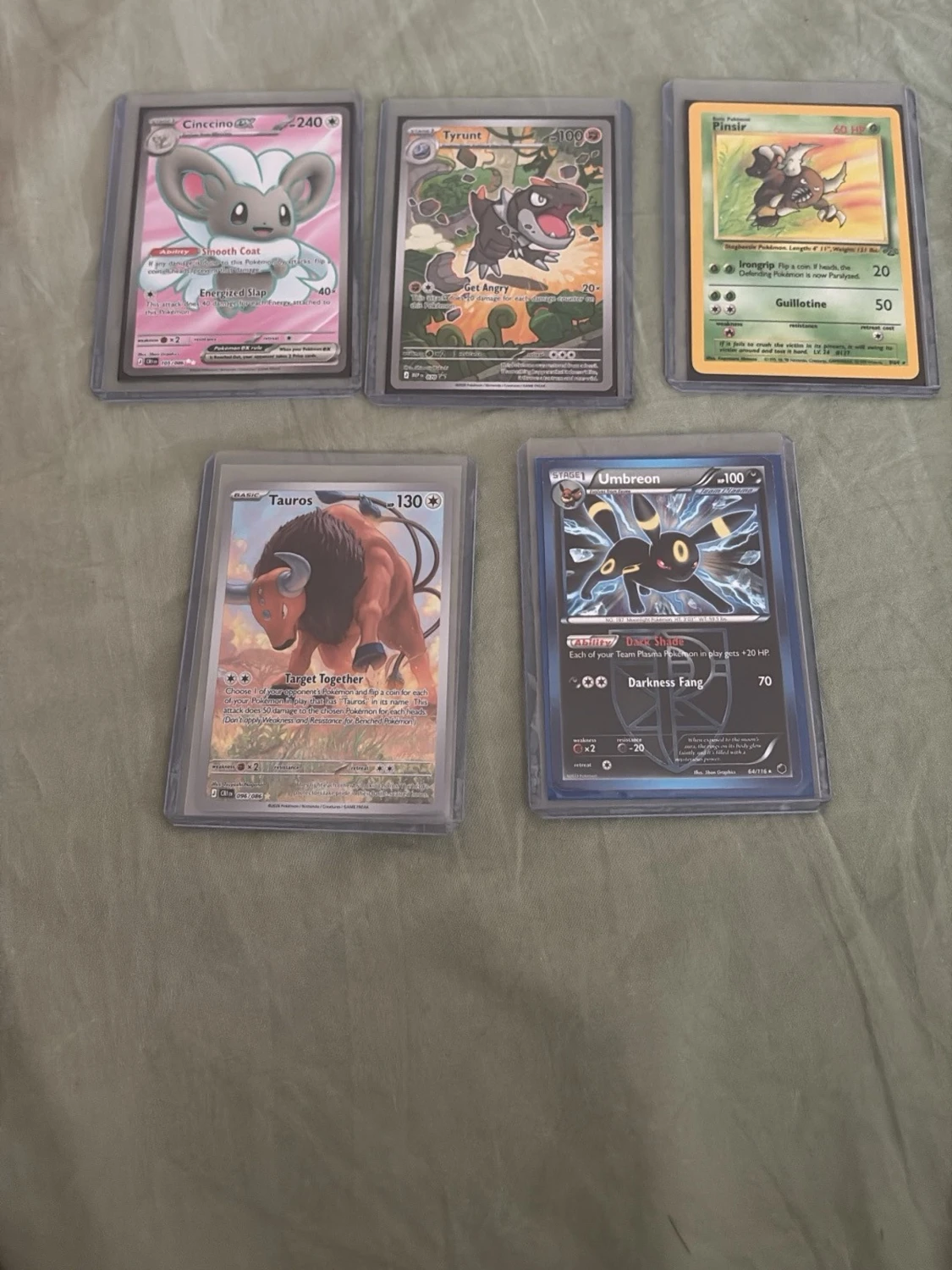 Pokémonkort samling, 5 st