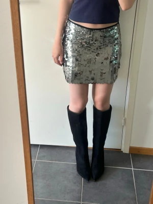 Glittrig kjol - Säljer denna helt nya kjolen från Gina. Så fin till fest eller konsert. Pris går att diskutera och skriv vid frågor💗