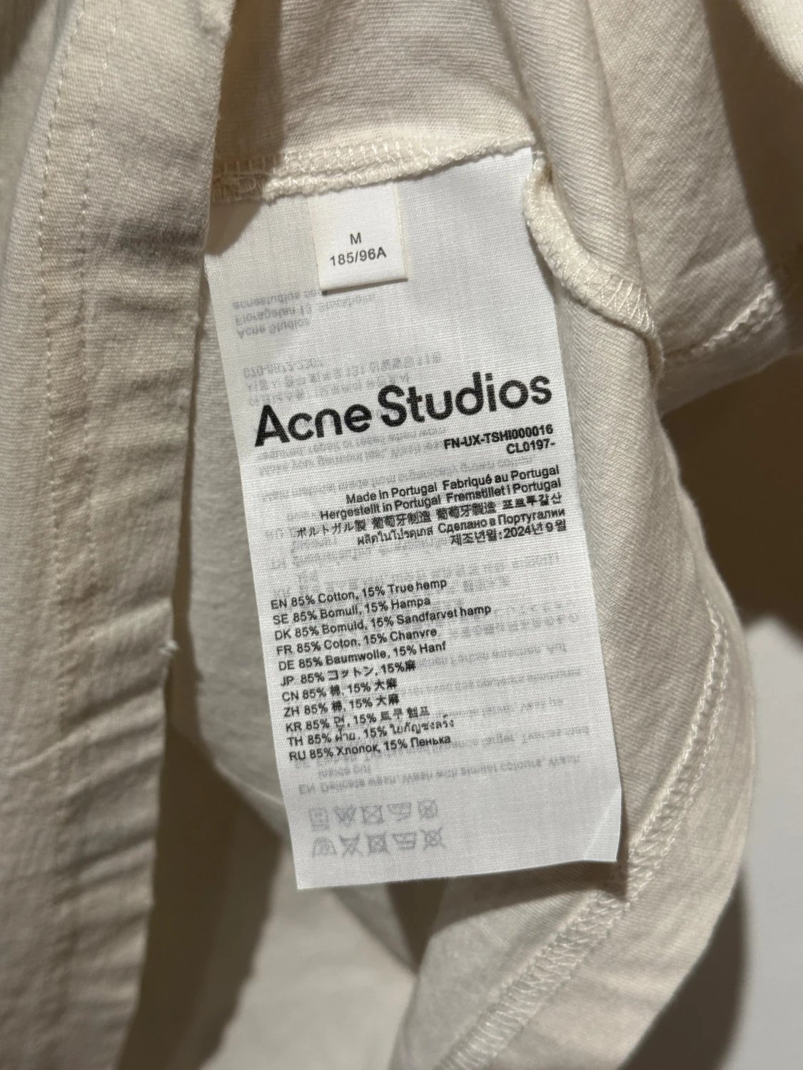 Vit Acne Studios t-shirt storlek M 1996 Stockholm - 3
