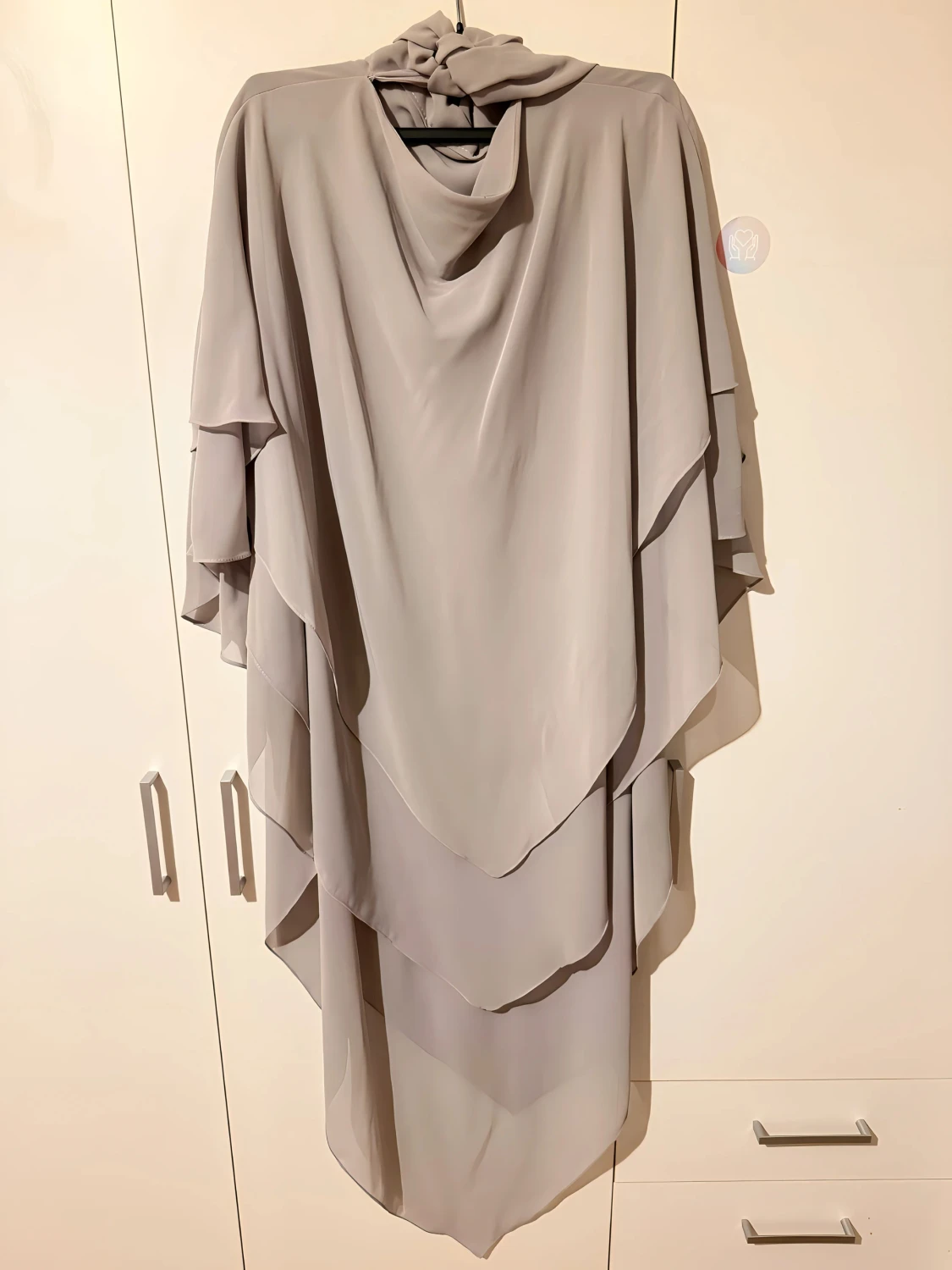 Ljus grå Khimar - 2