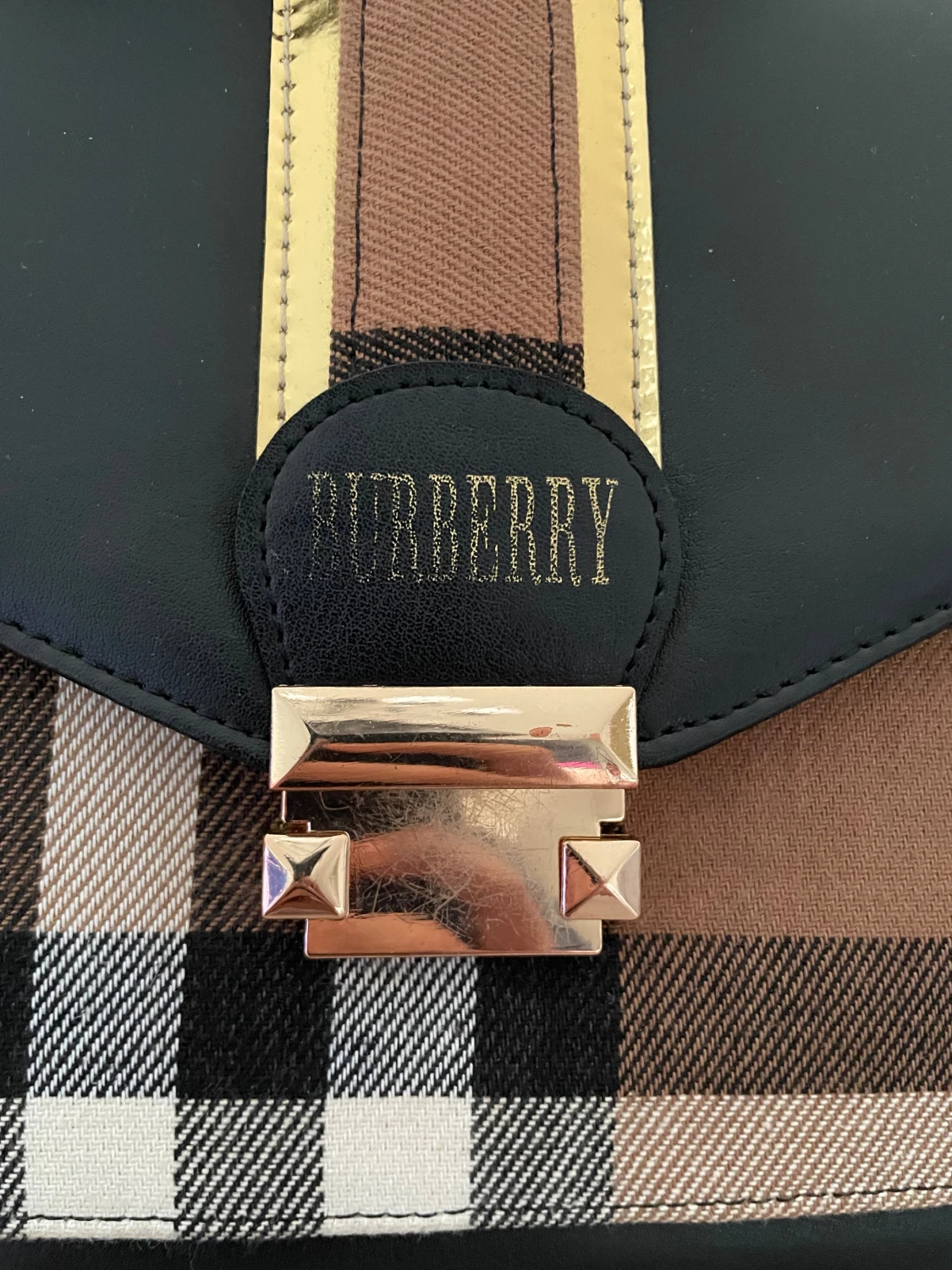 Rutig handväska från Burberry - 3