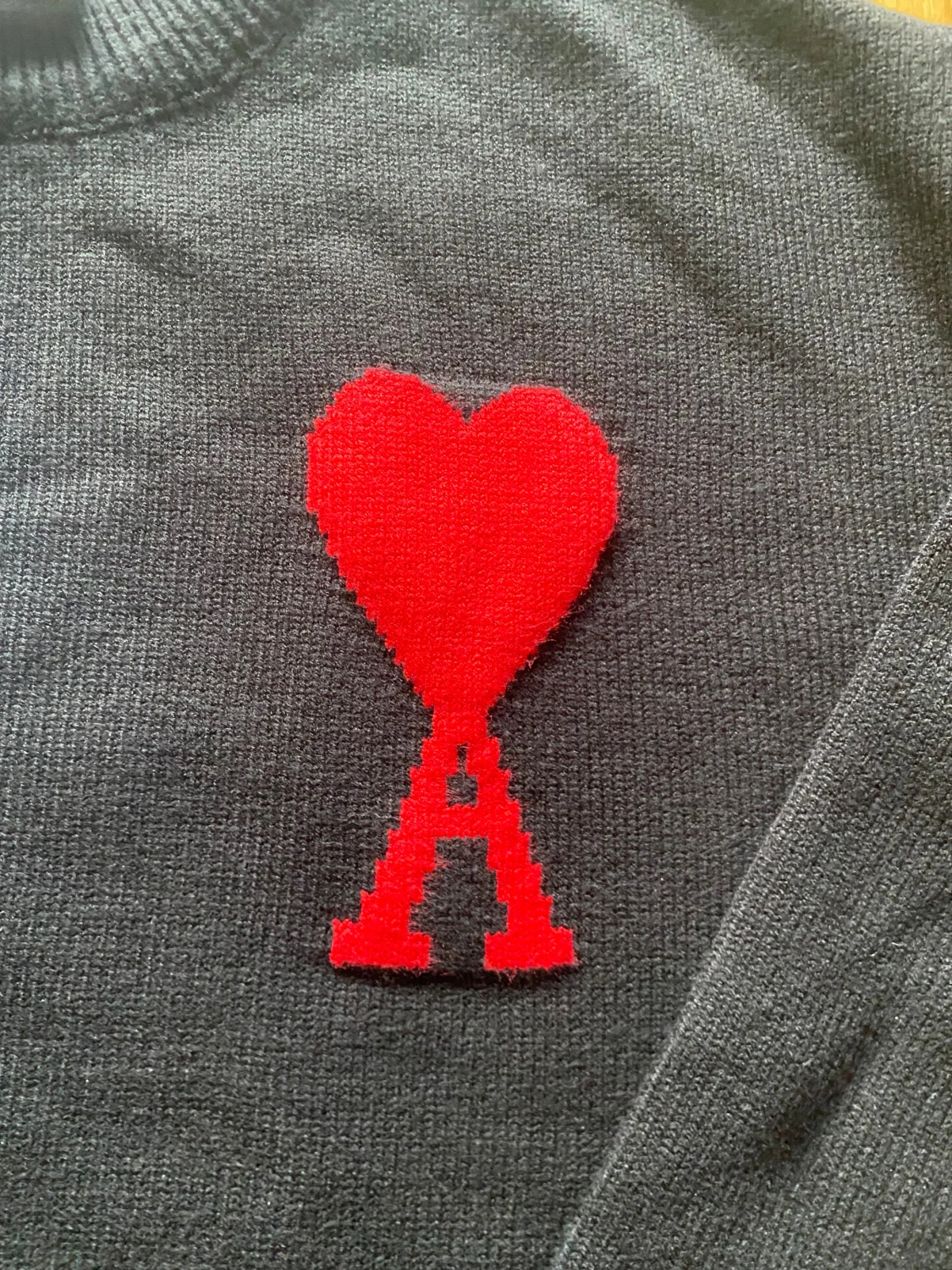 Svart stickad tröja från  Ami Paris - 3