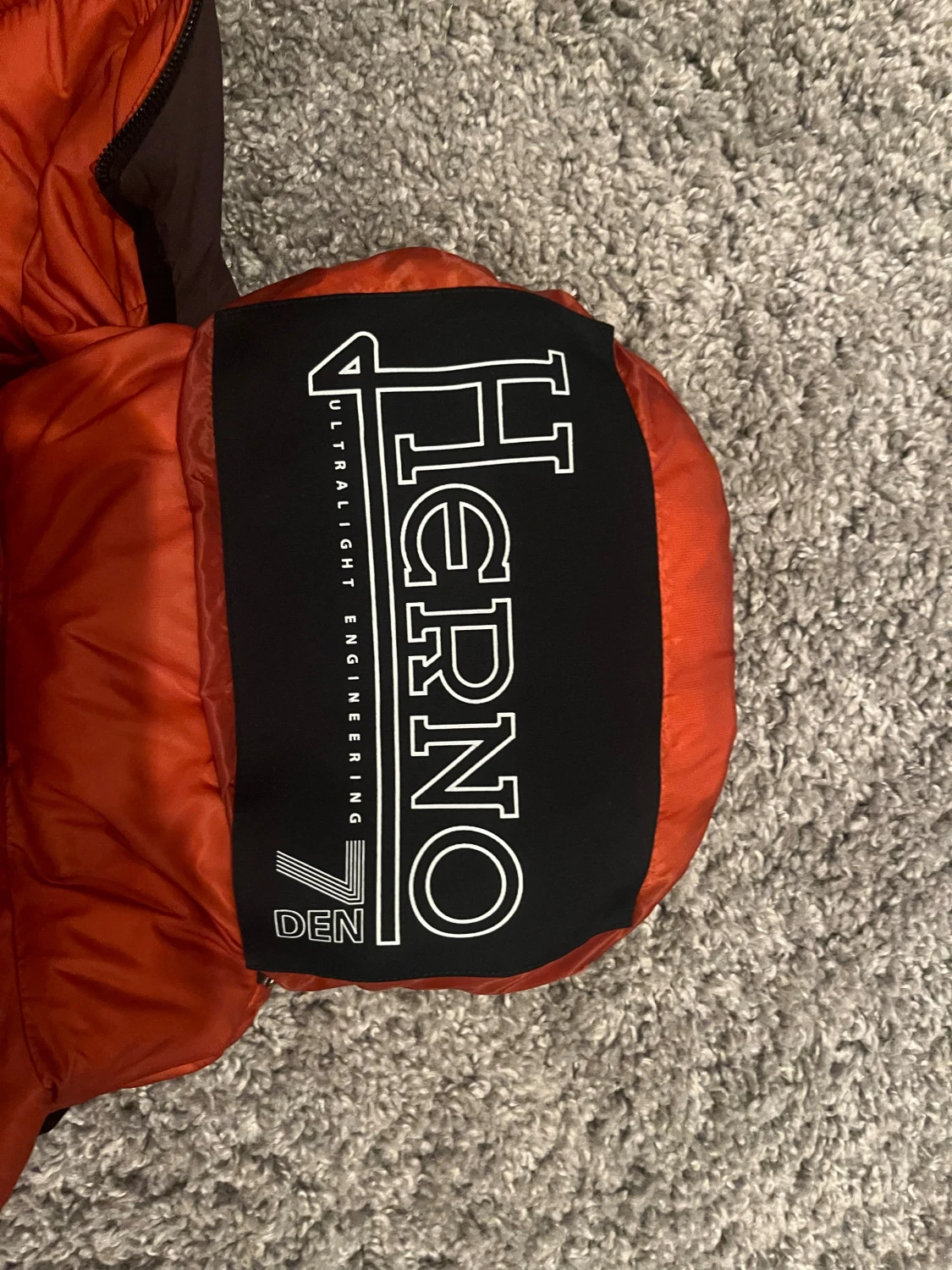 Vändbar pufferjacka orange/brun från herno - 5