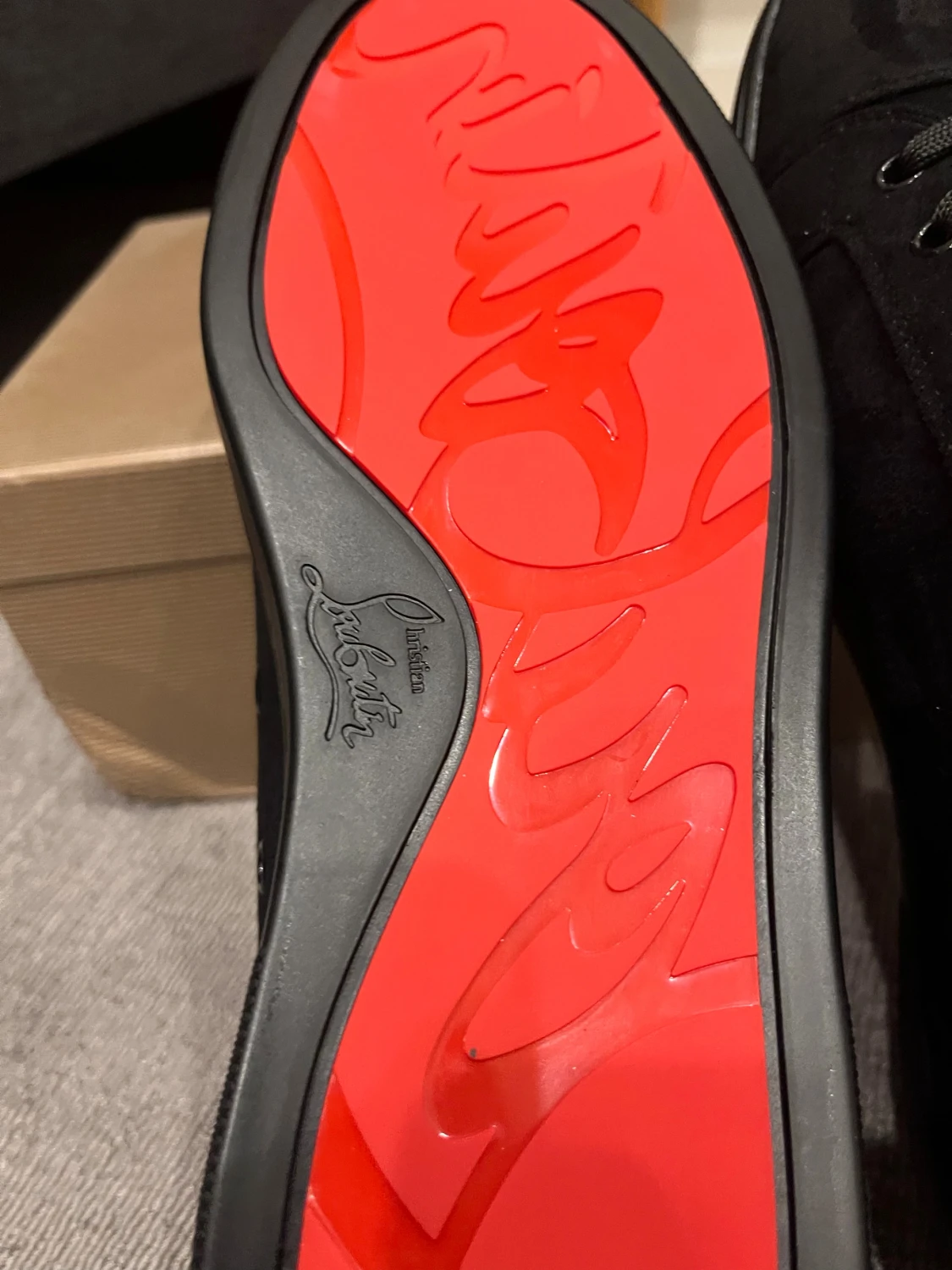 Christian Louboutin svarta sneakers mocka - 5