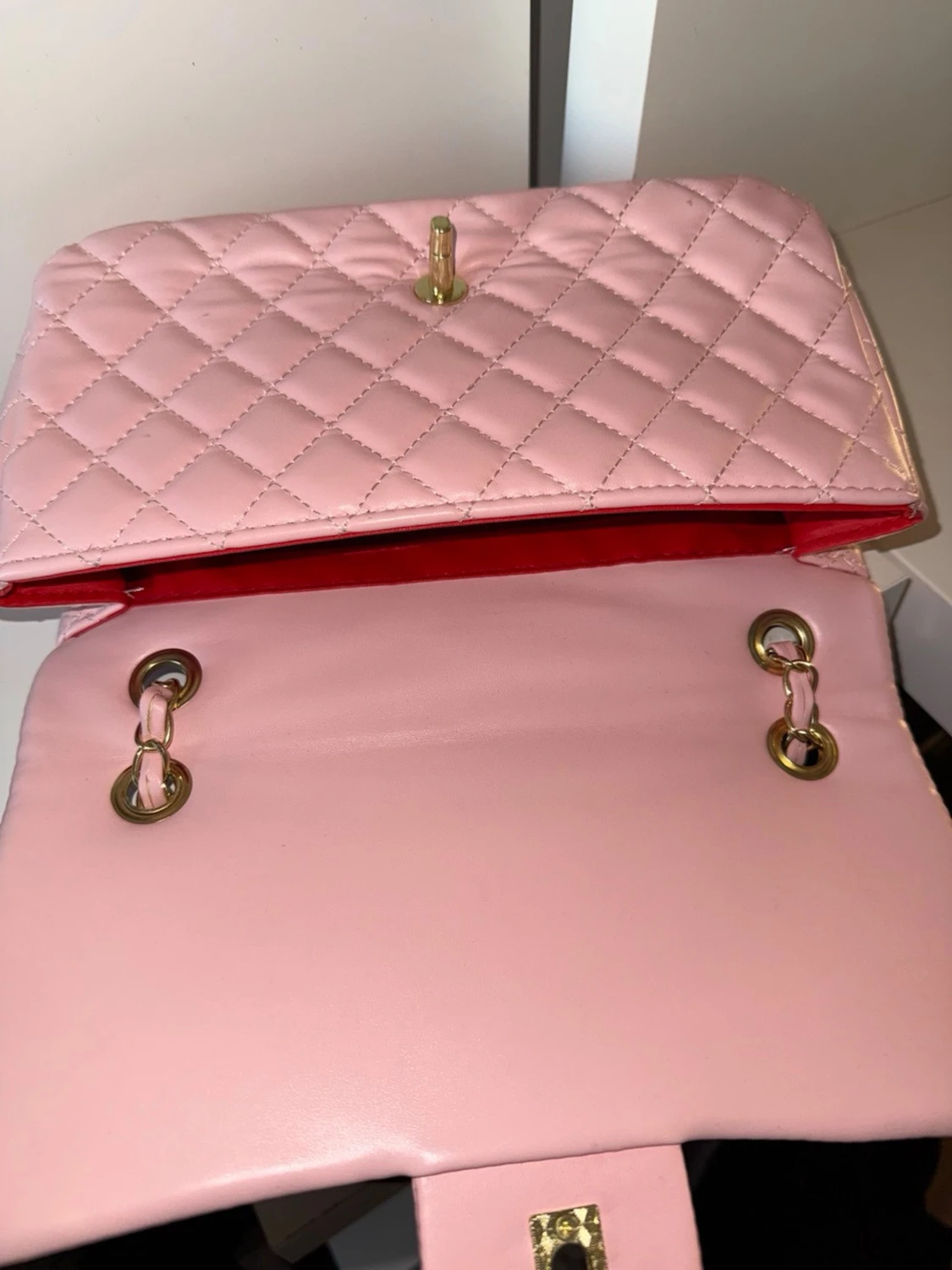 Rosa söt liten märkes axelväska - 6