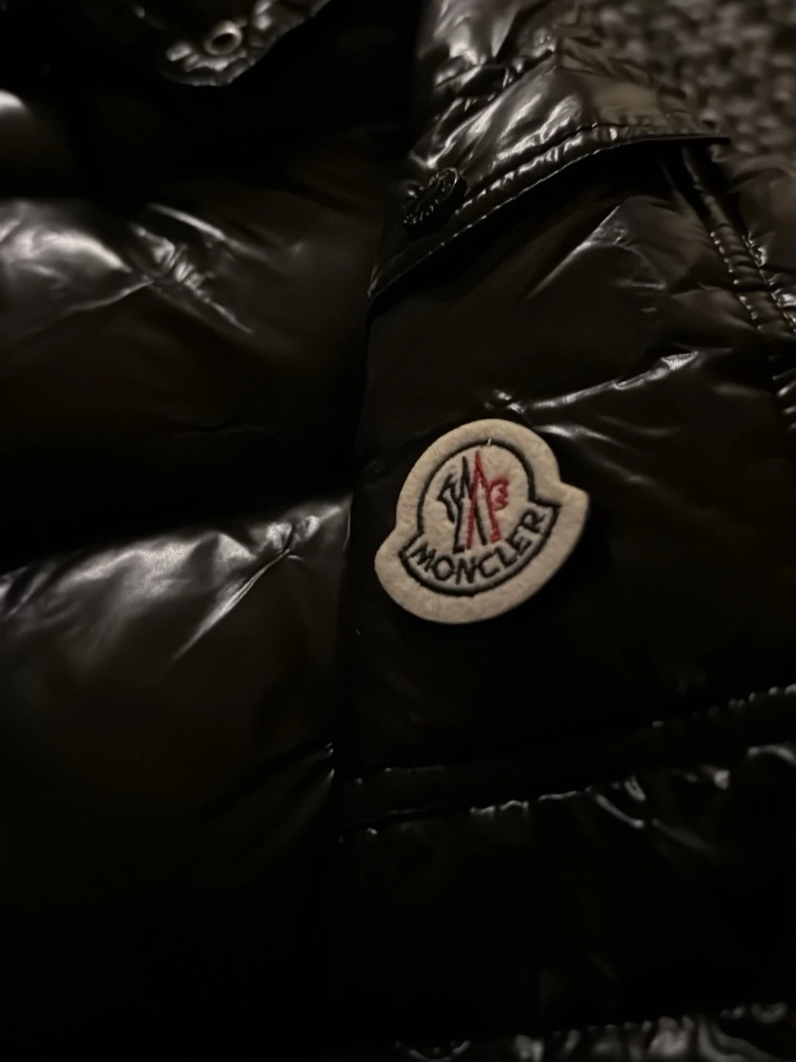 Svart Maja Moncler pufferjacka med huva - 2