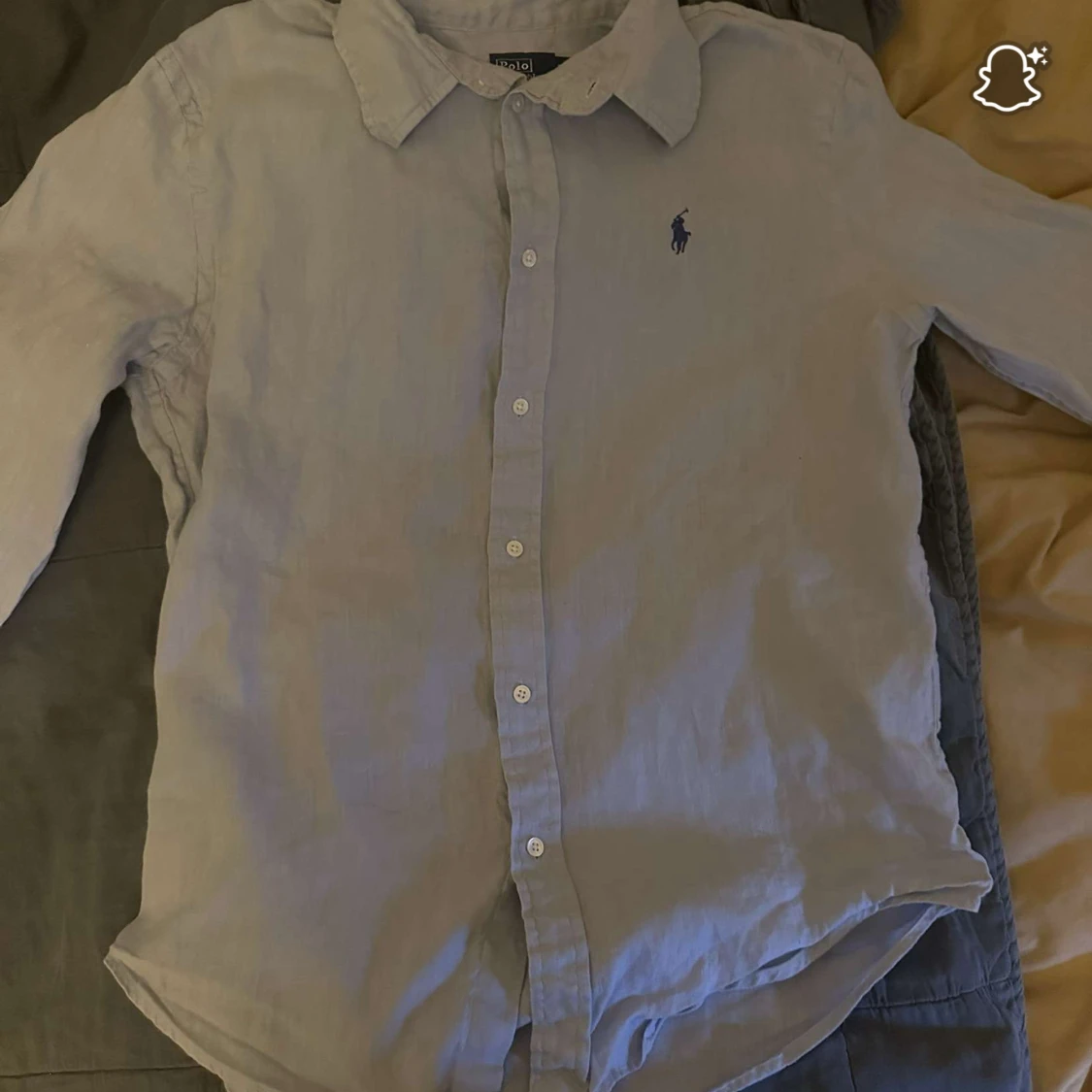 Ljusblå linneskjorta från Polo Ralph Lauren