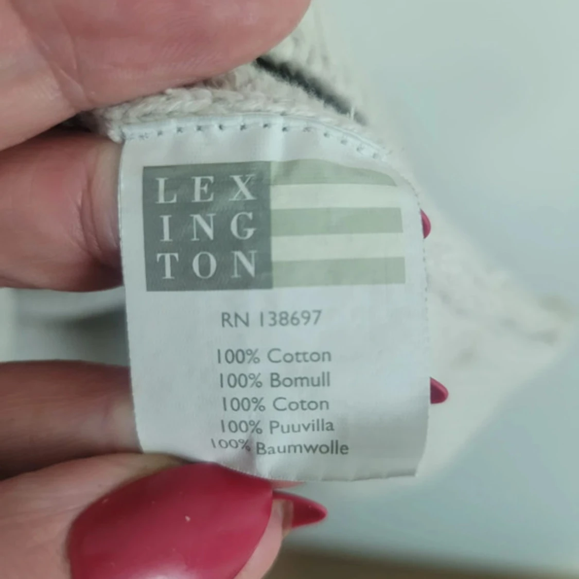 Beige stickad tröja Lexington S - 3