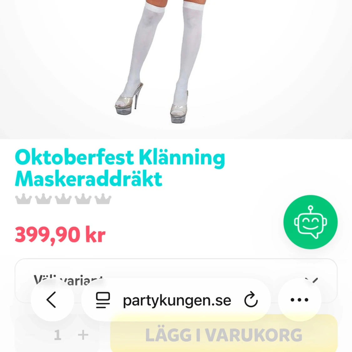 Oktoberfest klänning med snörning - 1