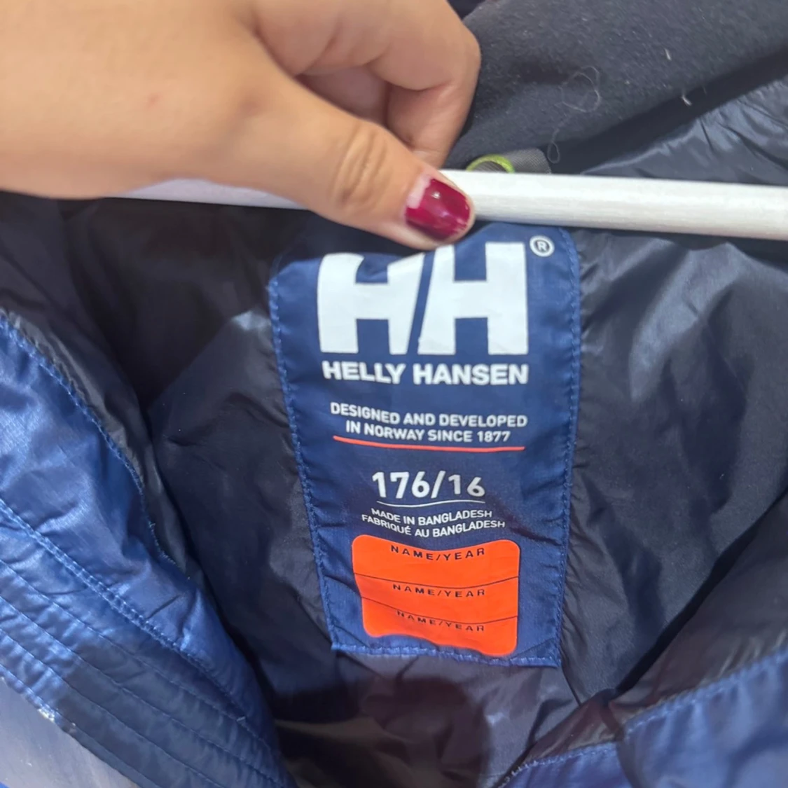 Blå Helly Hansen pufferjacka 176/16 - 2