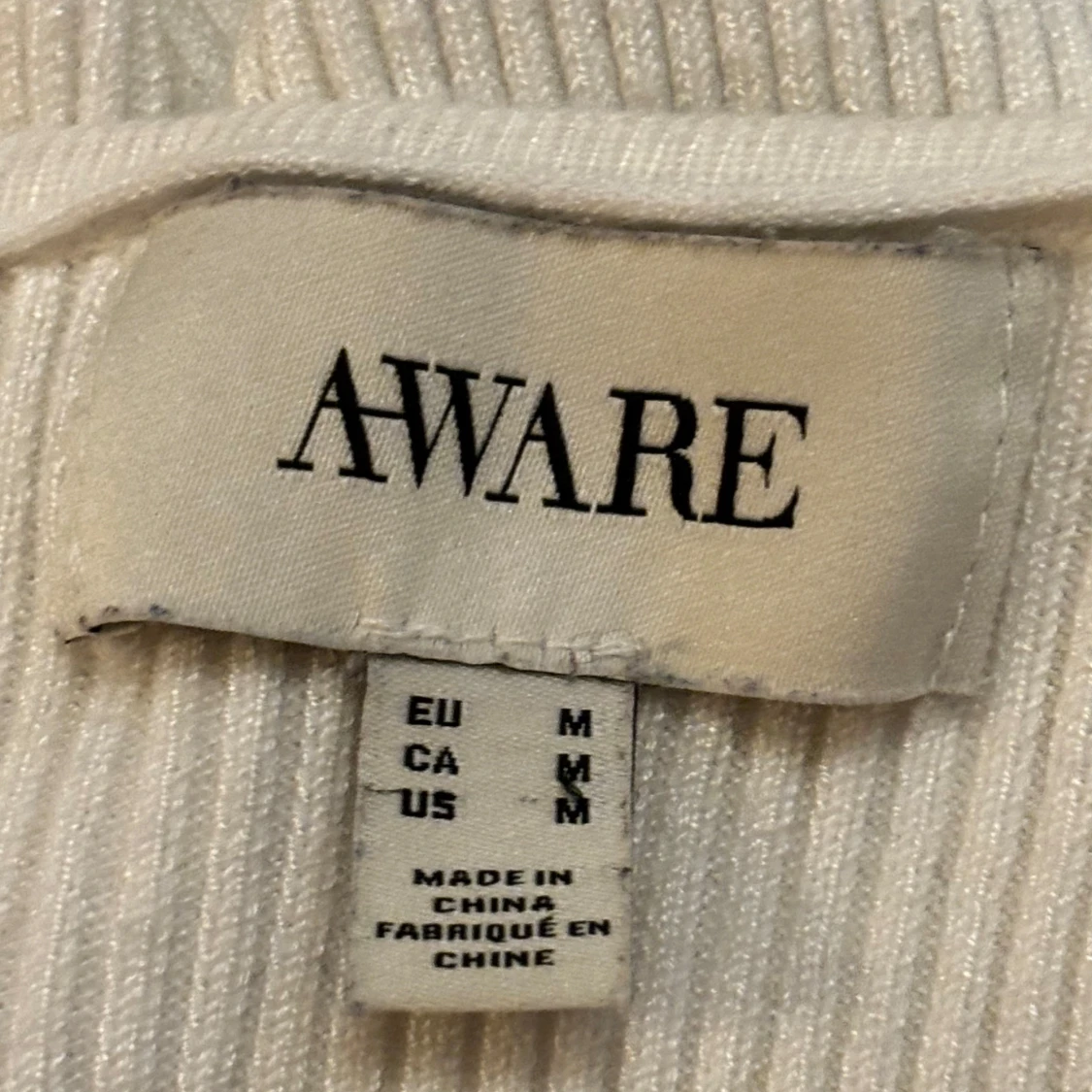 Vit ribbad tröja från Aware - 1