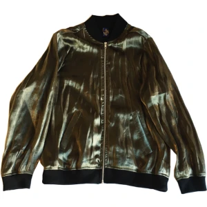 Vintage metallic bomberjacka/ kofta, Beyond Retro - Cool silver/grön-färgad jacka/ kofta med muddar från Beyond Retro! Ser i princip oanvänd ut