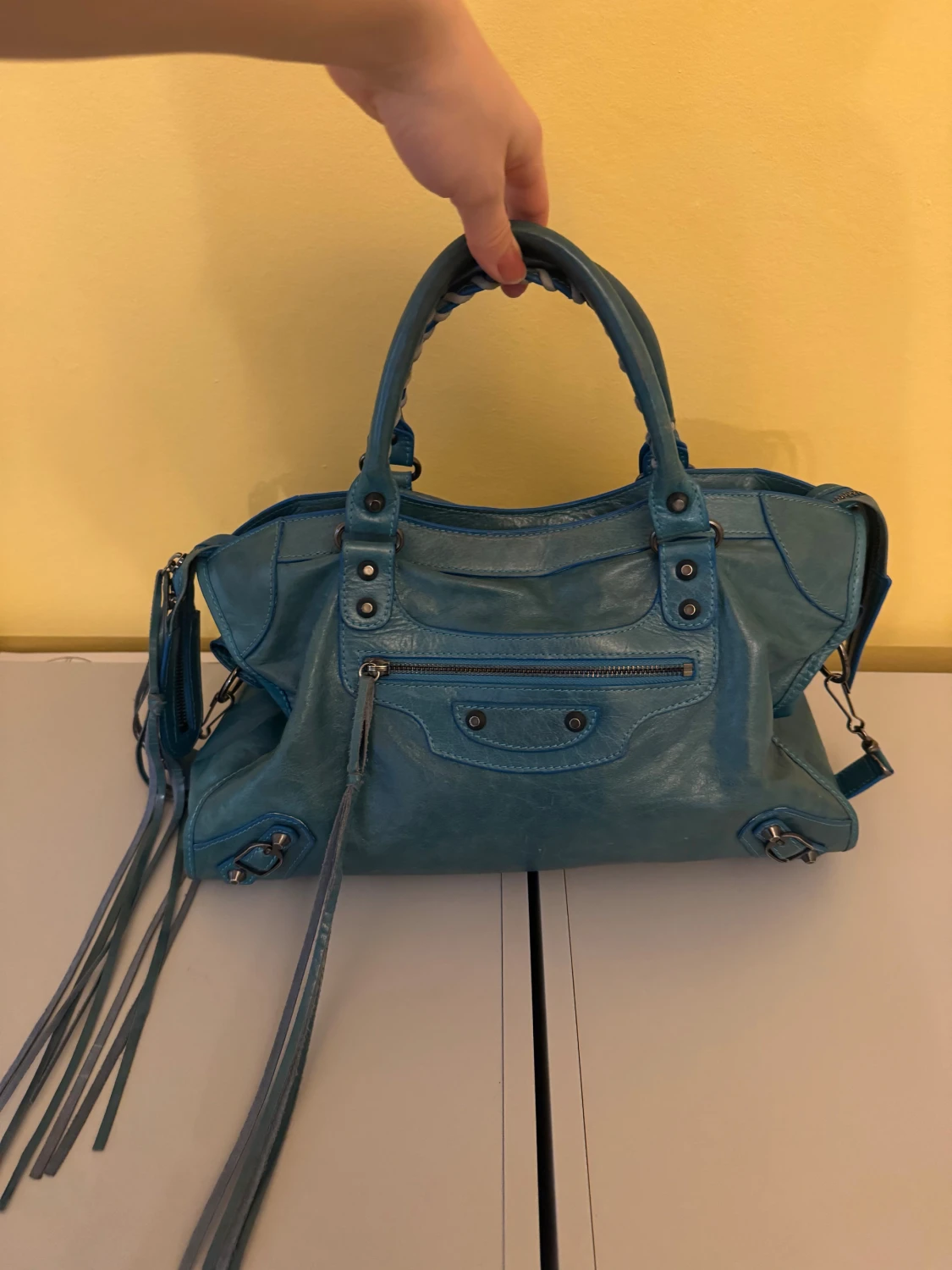 Blå Balenciaga City handväska i skinn - 1