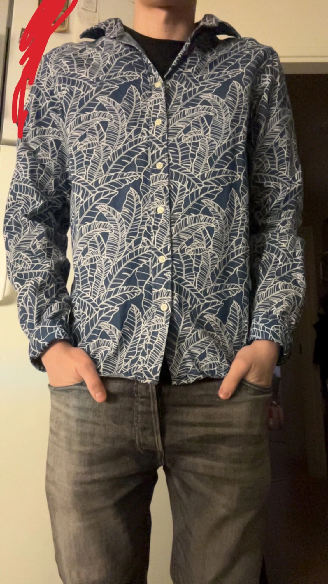 Blå mönstrad skjorta från GANT