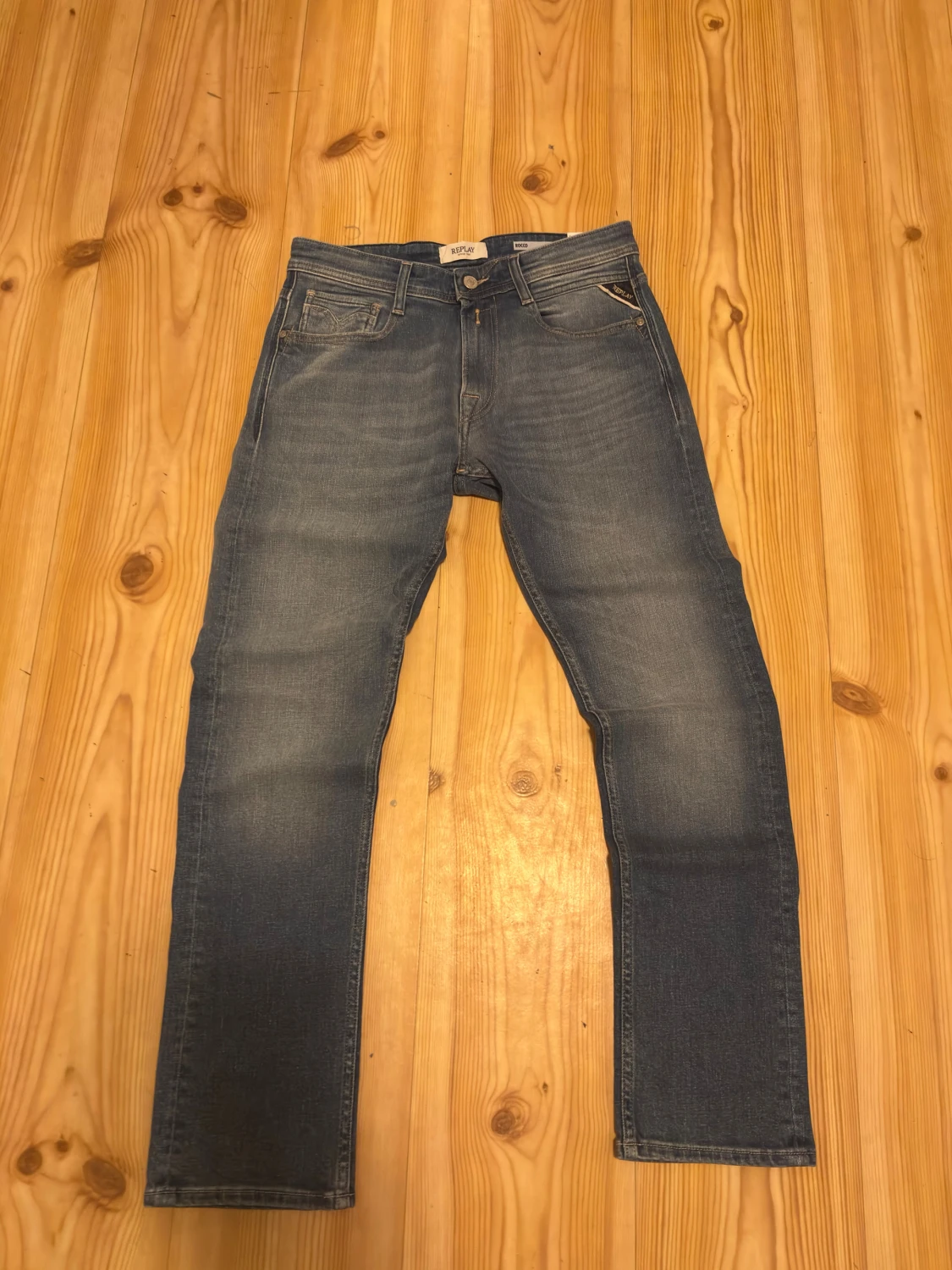 Blå Replay jeans straight fit - 1