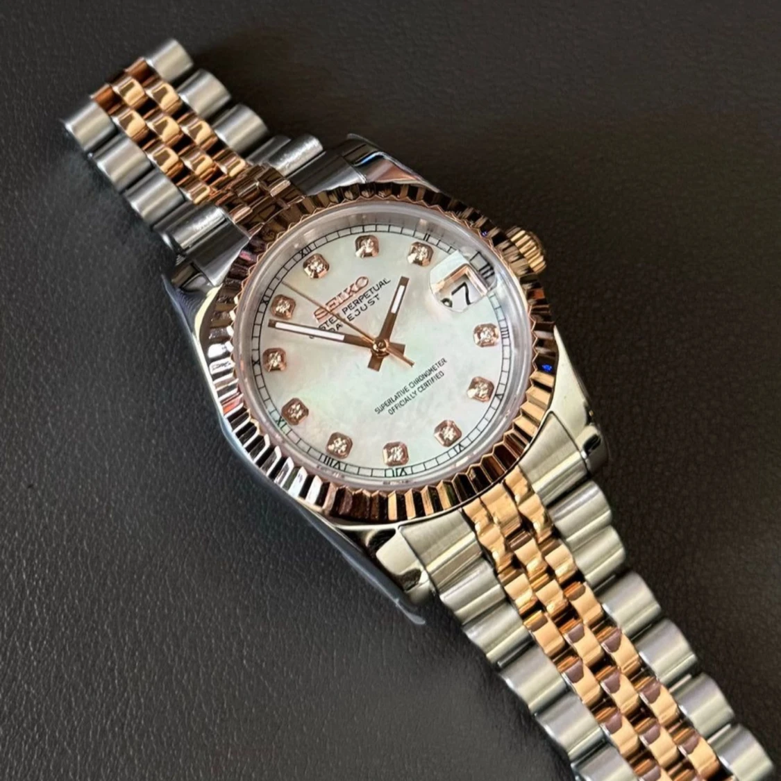 Seikmod Datejust tvåtonad klocka - 2
