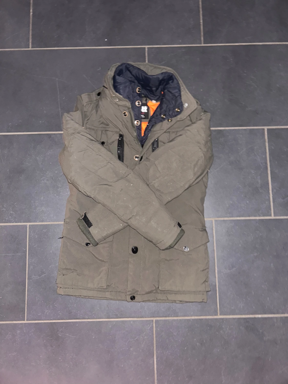 Schott grön fieldjacket fodrad - 1