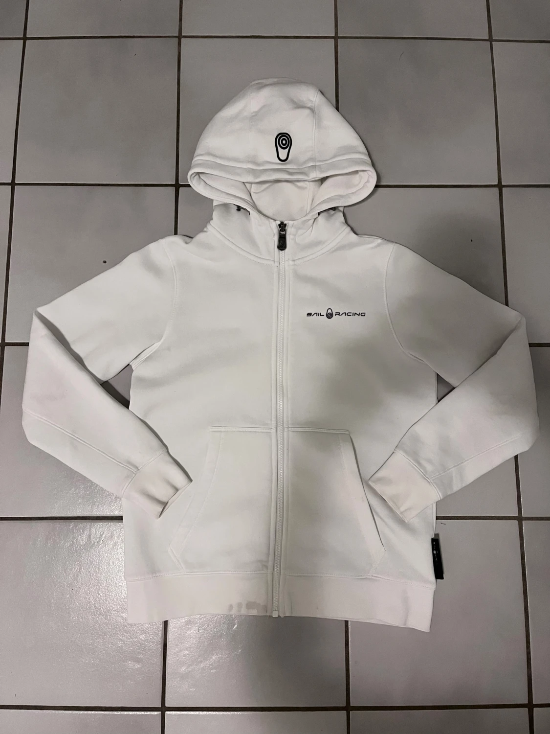 Vit zip hoodie från Sail Racing bowman strl 160