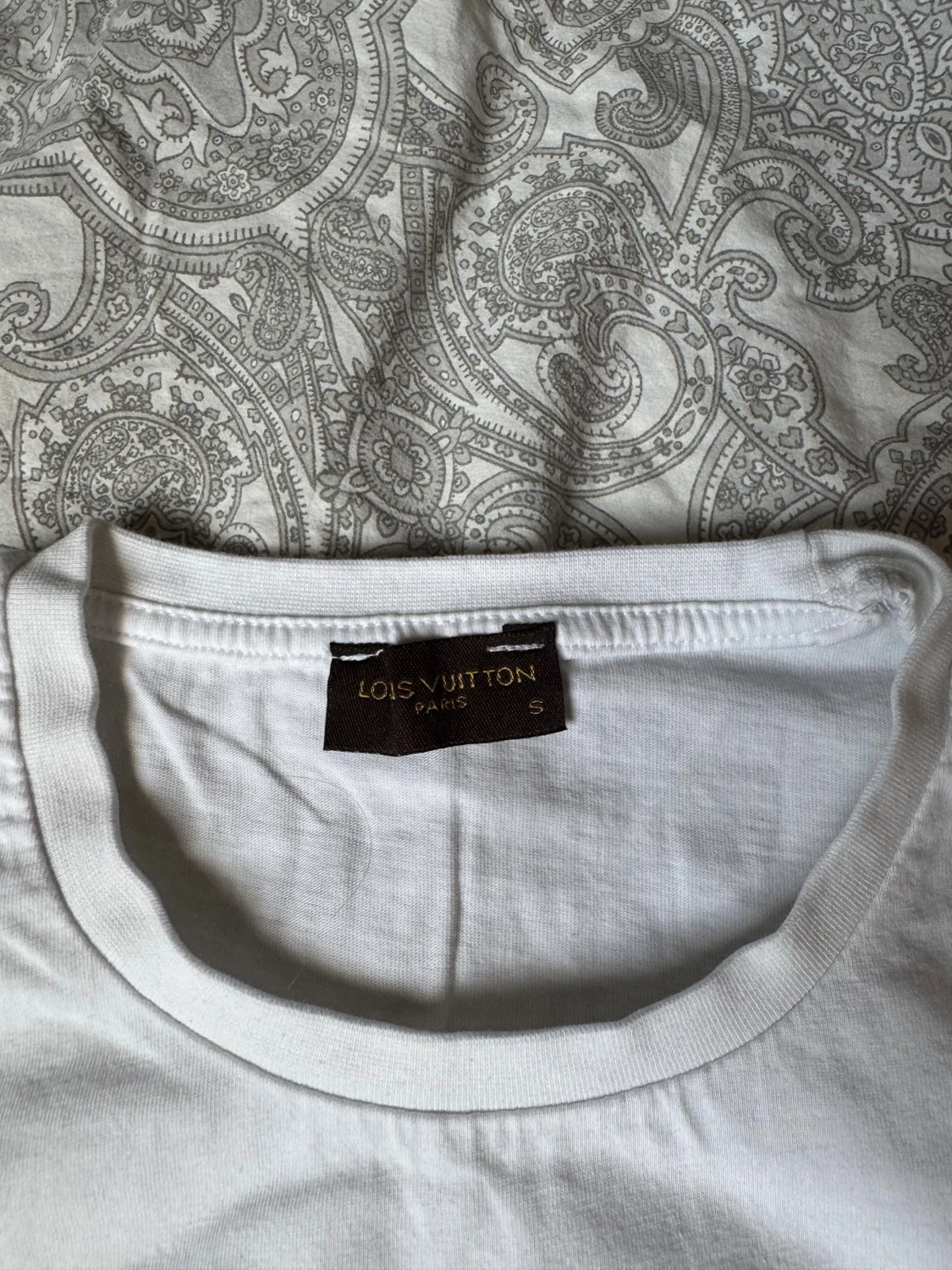 Vit Louis Vuitton t-shirt med monogram - 1