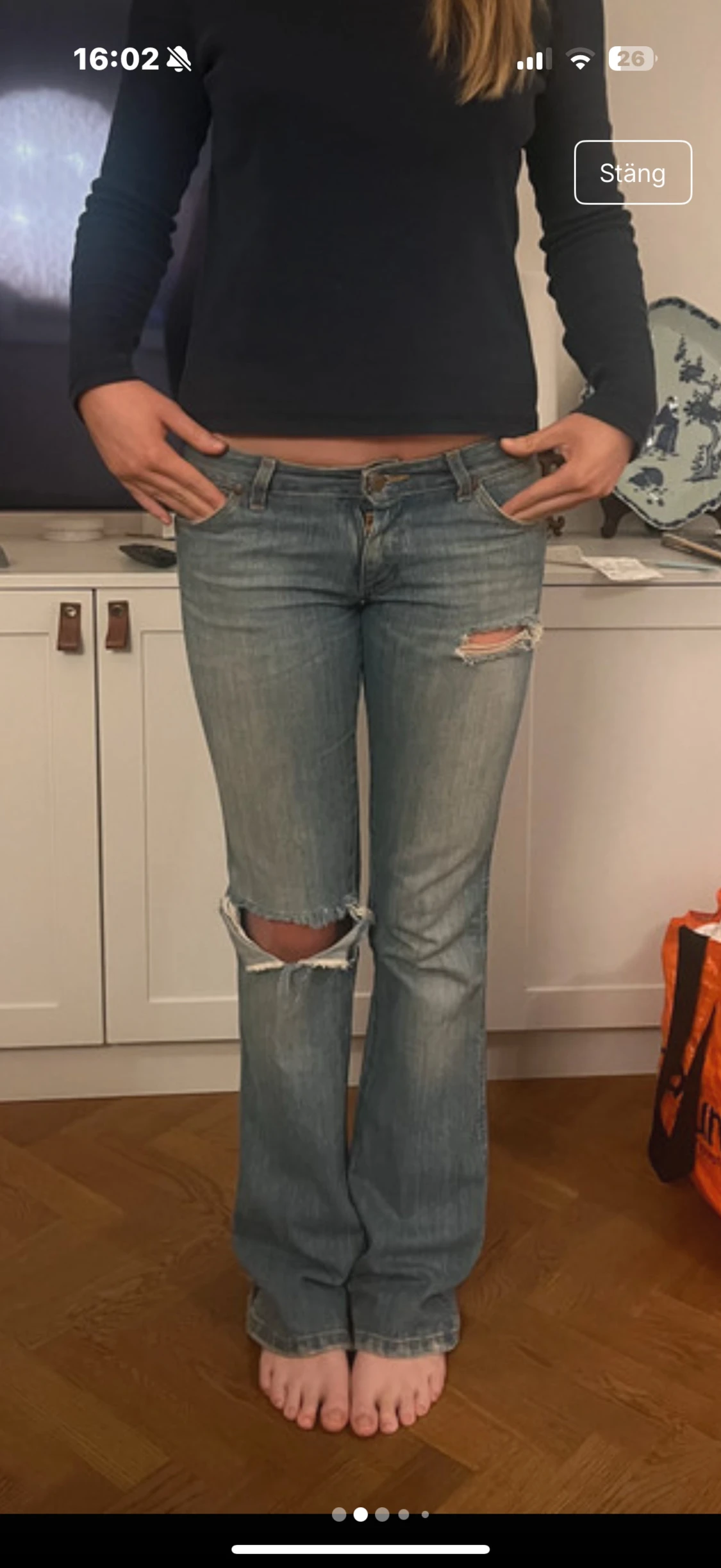 Lågmidjade Wrangler jeans
