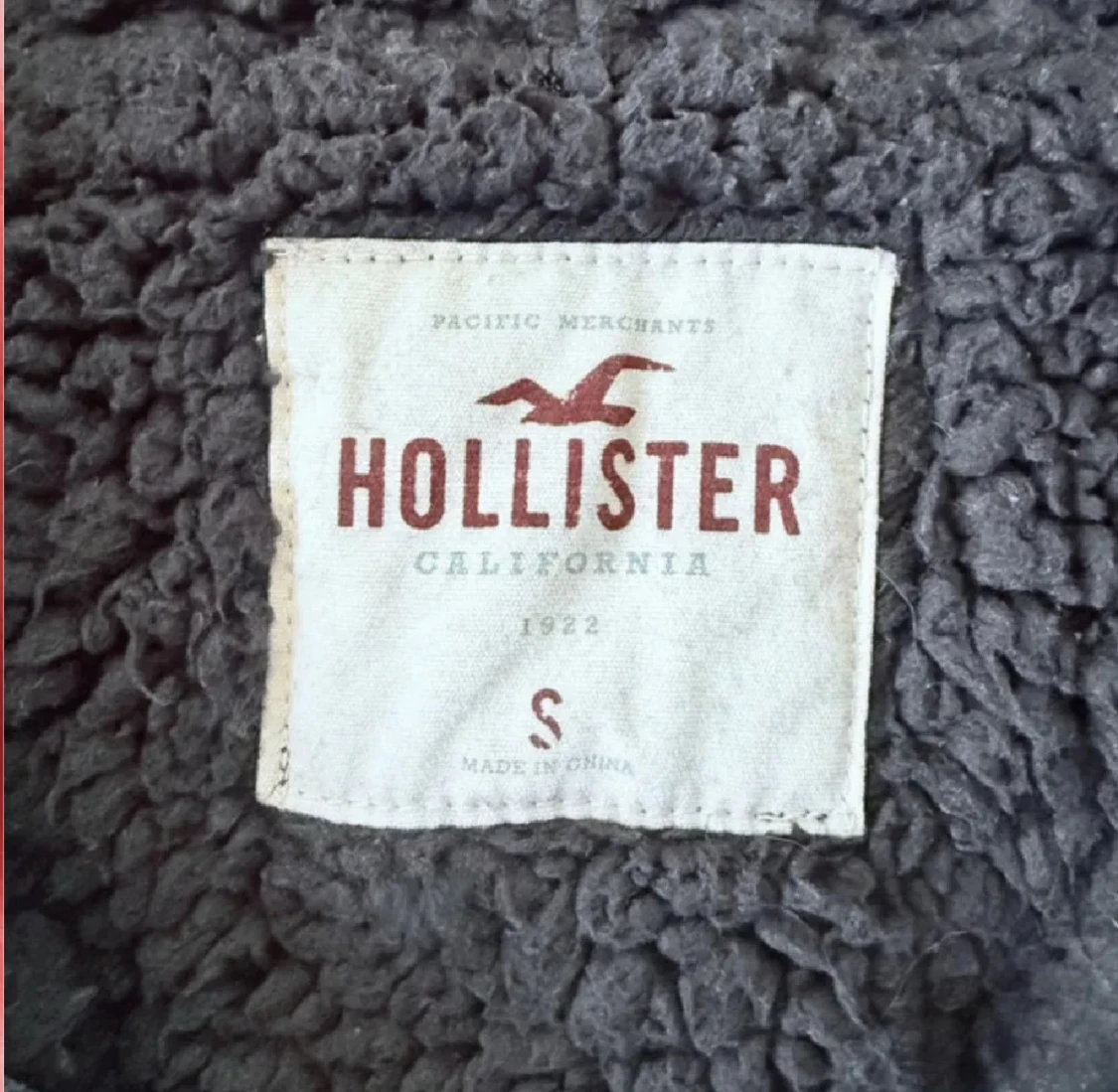 Mörkgrå fodrad zip hoodie Hollister - 3
