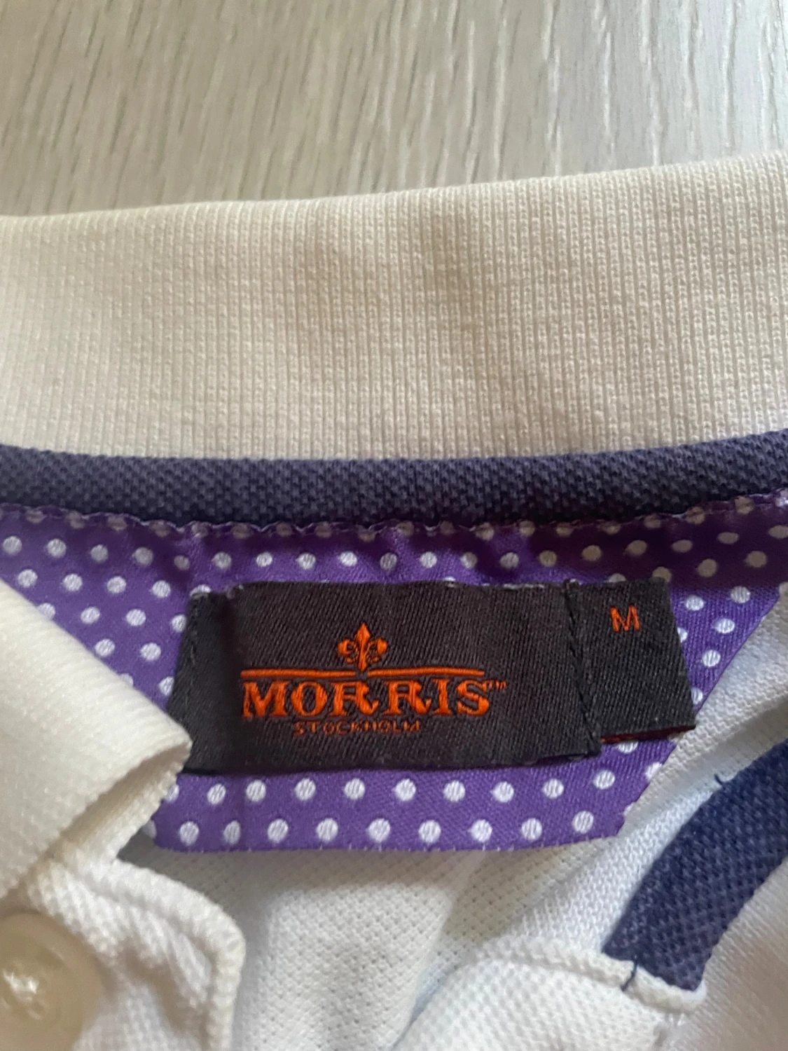 Vit pikétröja Morris  - 2