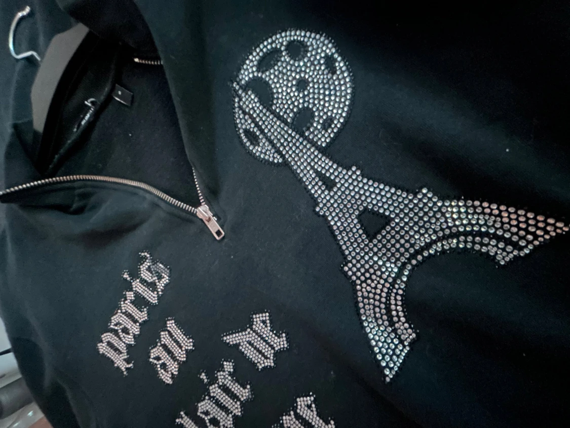 Läs beskrivningen Svart tröja half zip - 3