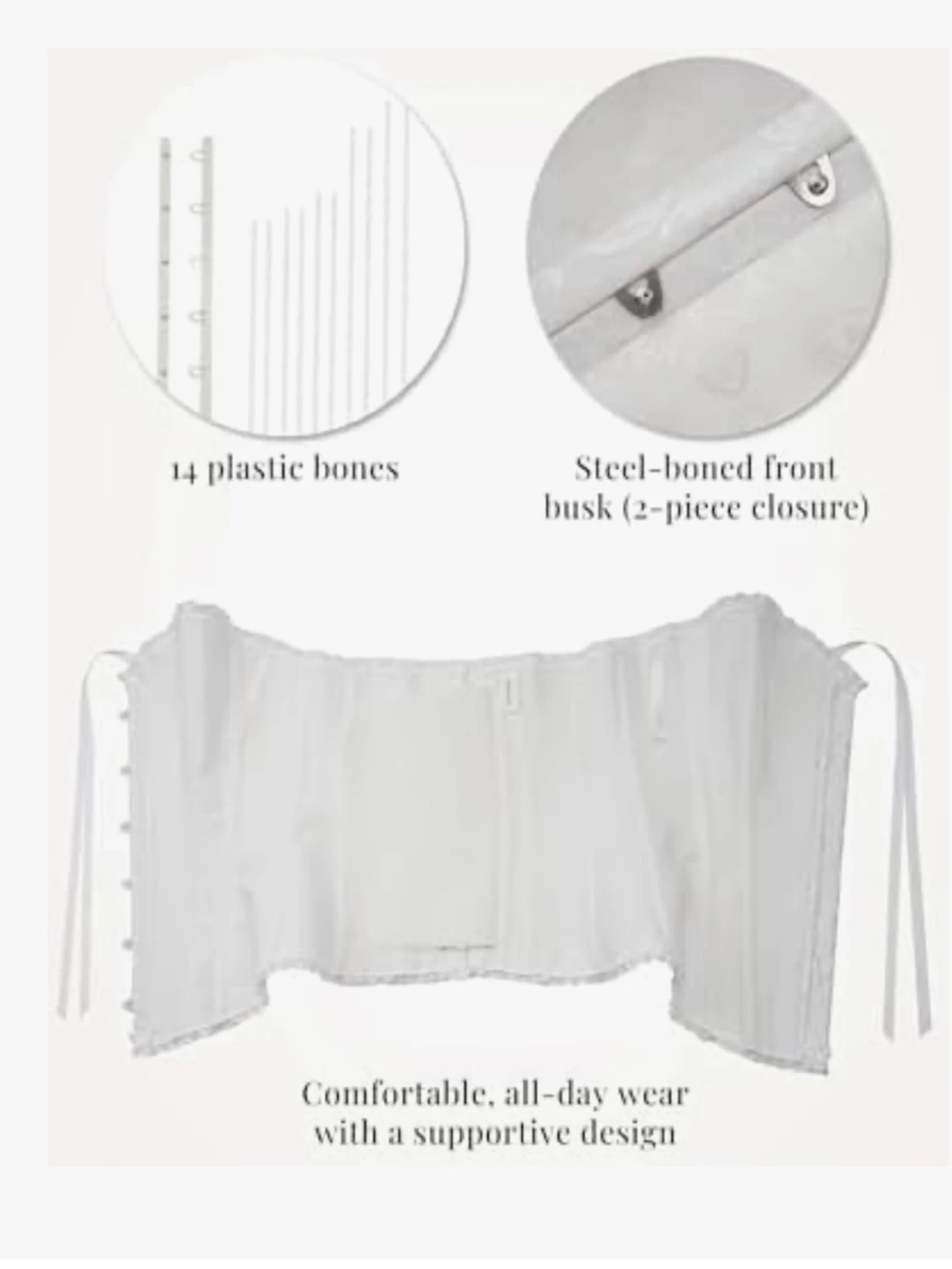 Ny, vit korsett med spets :) - 1