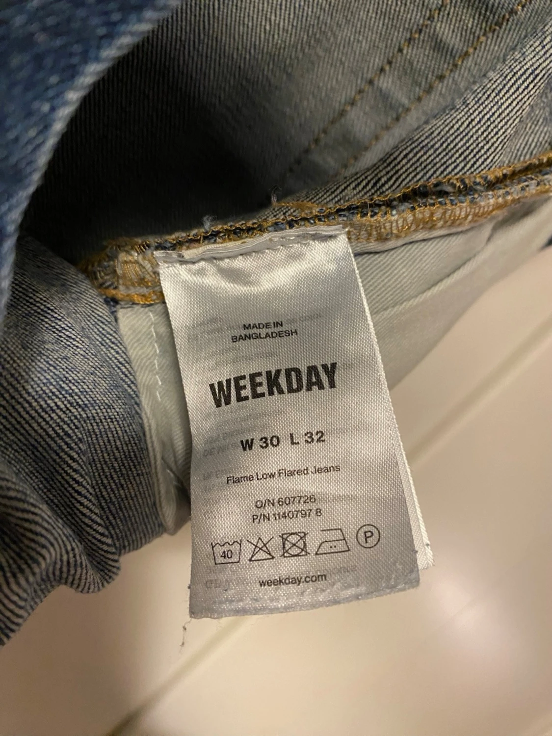 Blå bootcut jeans - 4