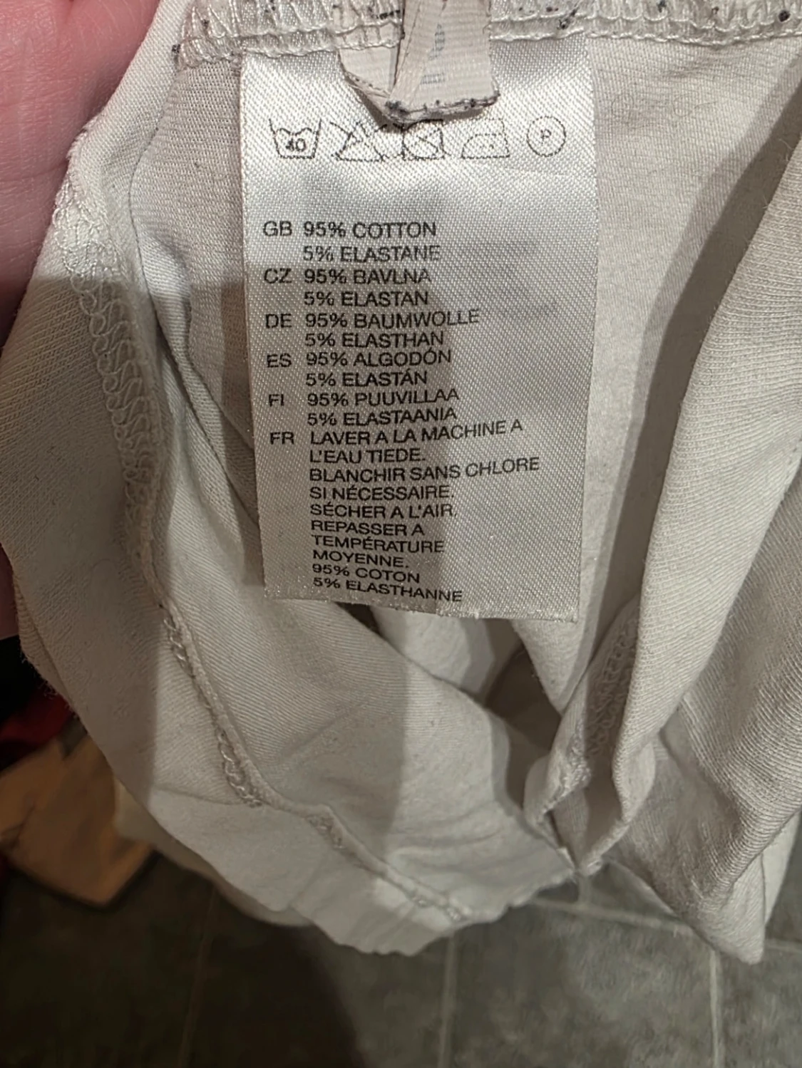 Vit linnetopp från H&M i storlek L - 2