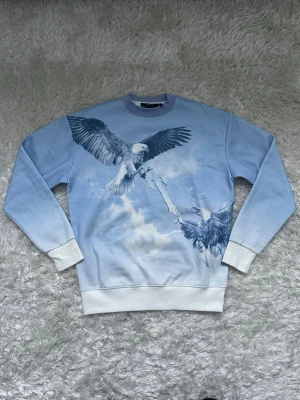 Trapstar långarmad, Storlek M - En långarmad Trapstar Eagle Sweatshirt i blått, Storlek M 