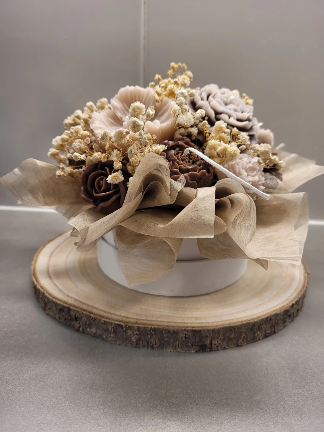 Blommigt ljusbukett  - 5