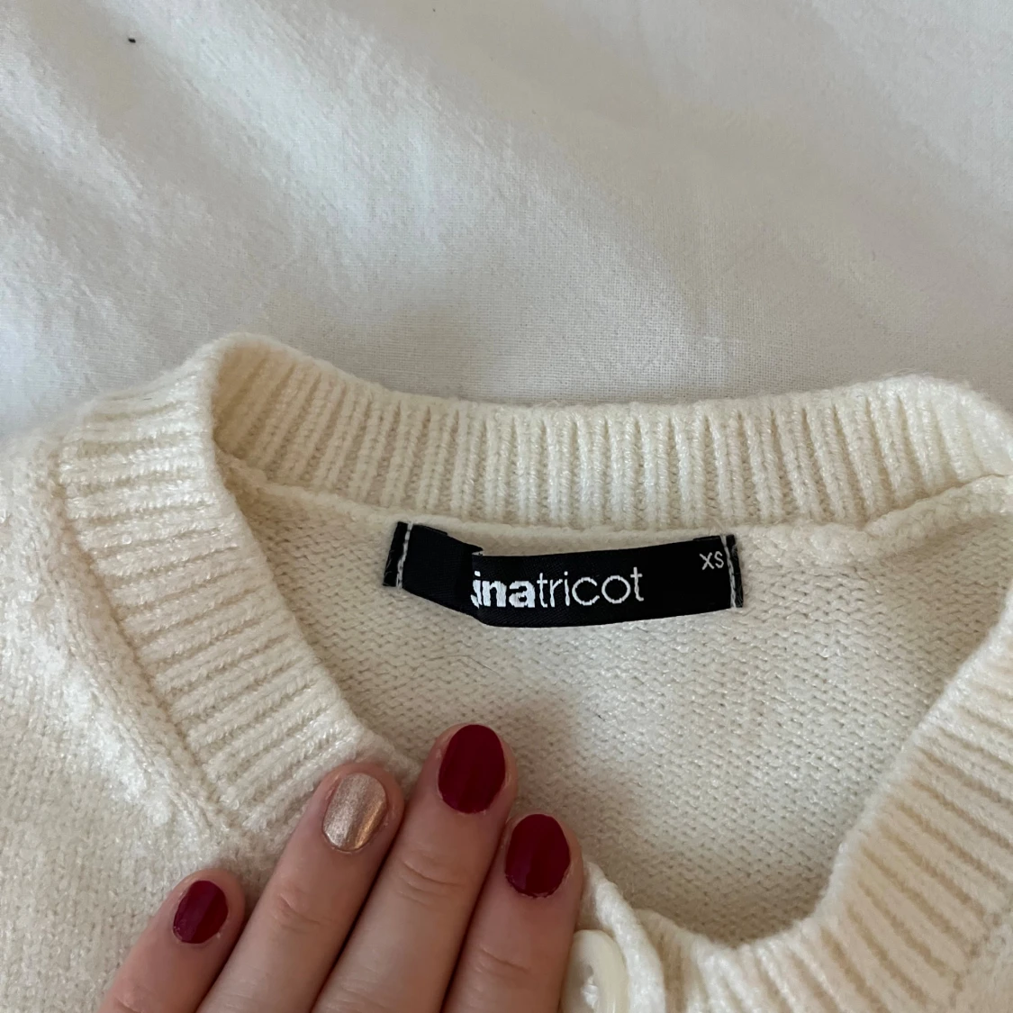 Krämvit kofta från Gina Tricot XS - 1