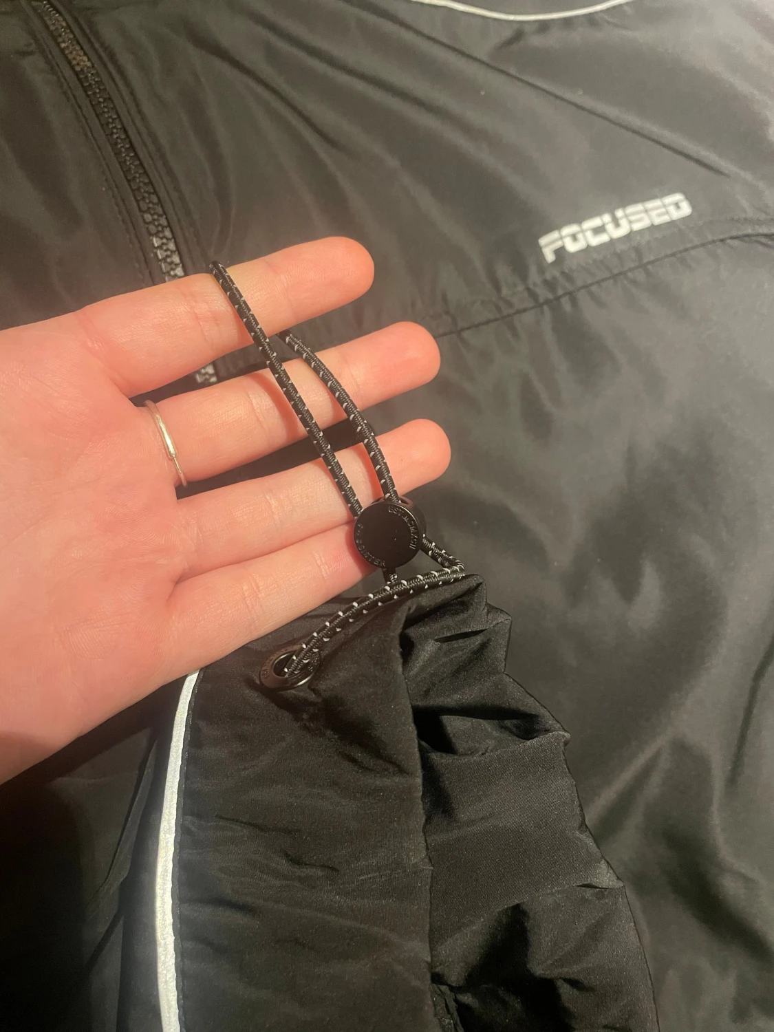 Svart vind/bomber jacka med reflex - 3