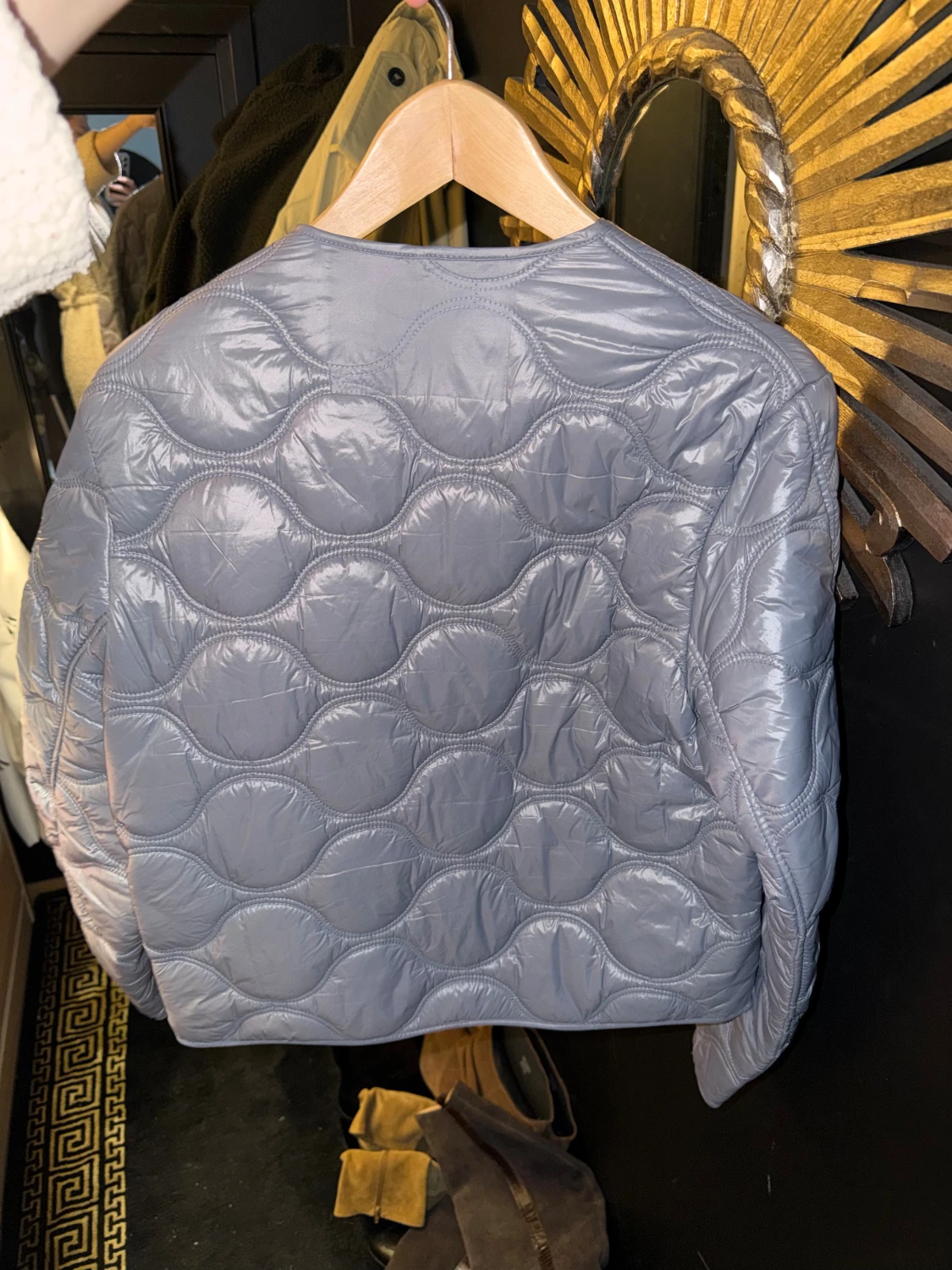 Grå quiltad pufferjacka från MNG - 1