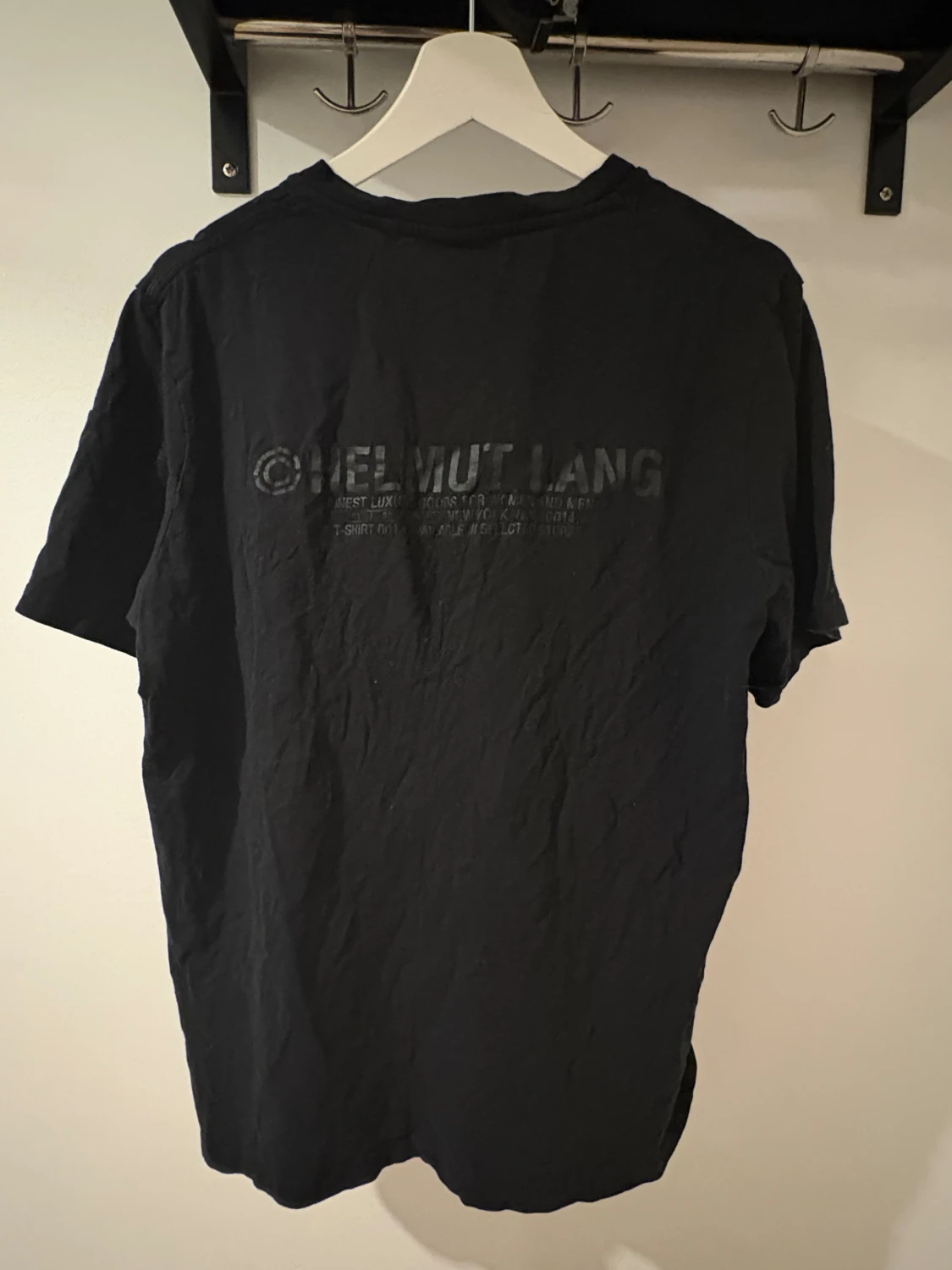 Svart Helmut Lang t-shirt i bomull