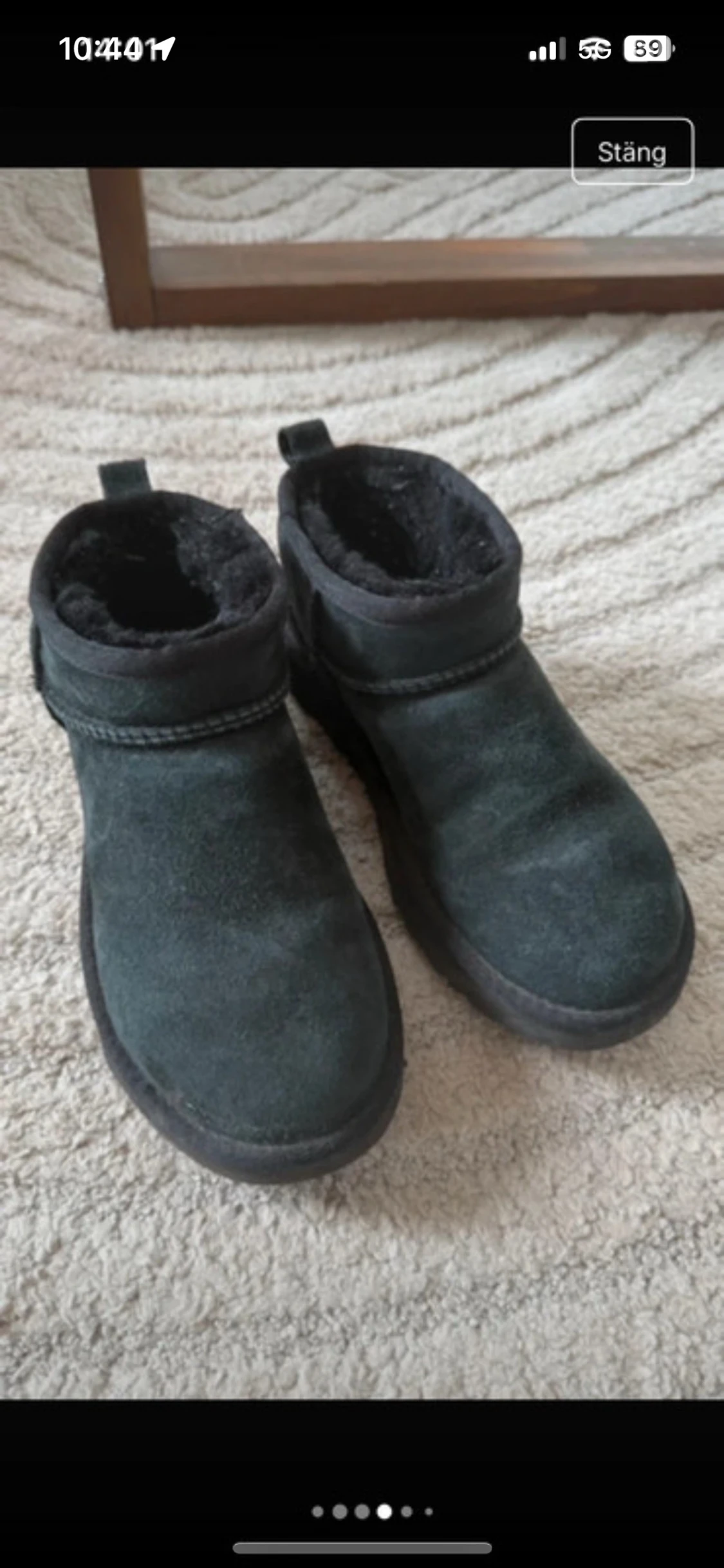 Svarta UGG boots riktiga låga - 4