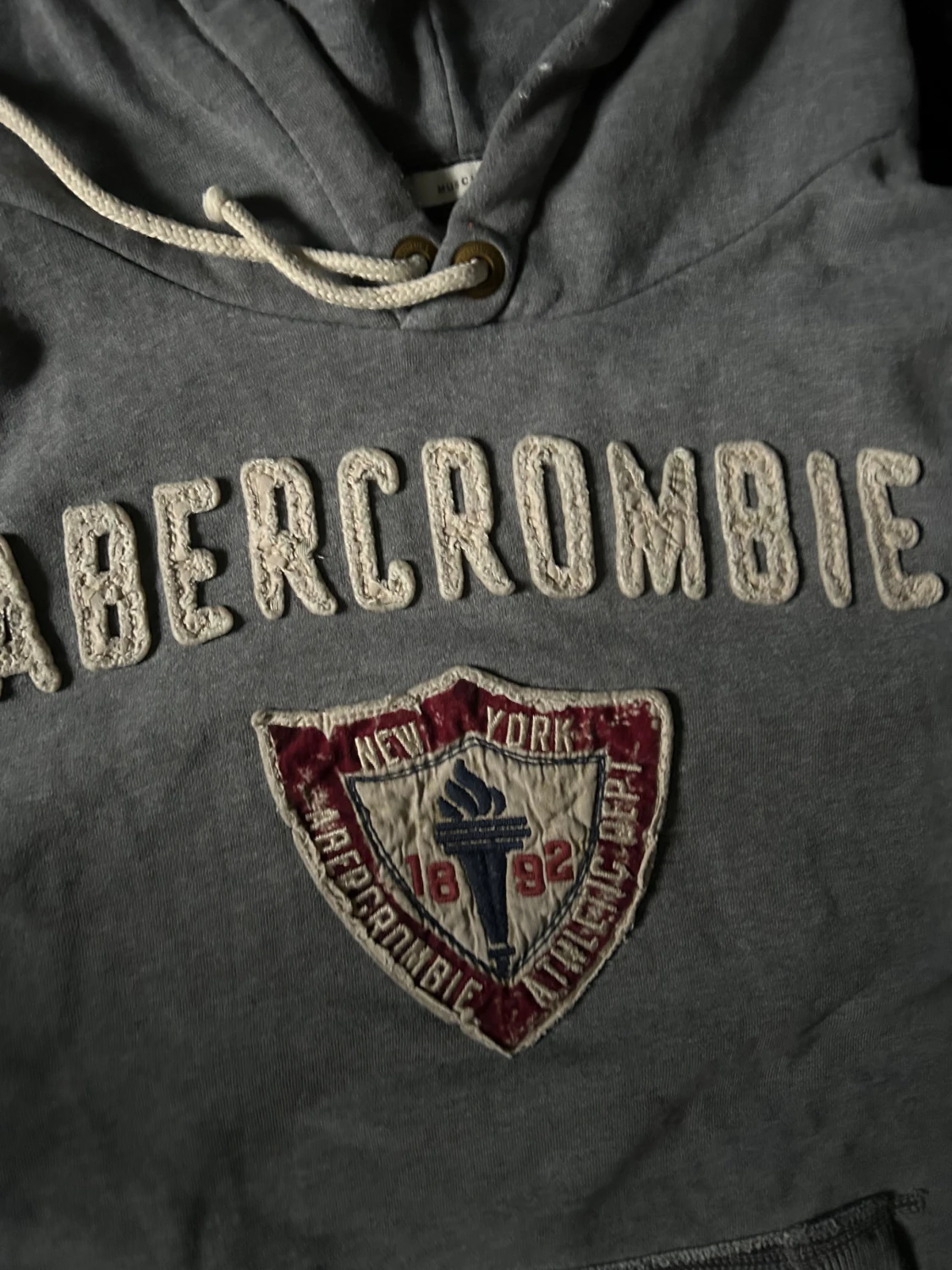 Grå hoodie Abercrombie & Fitch  - 1