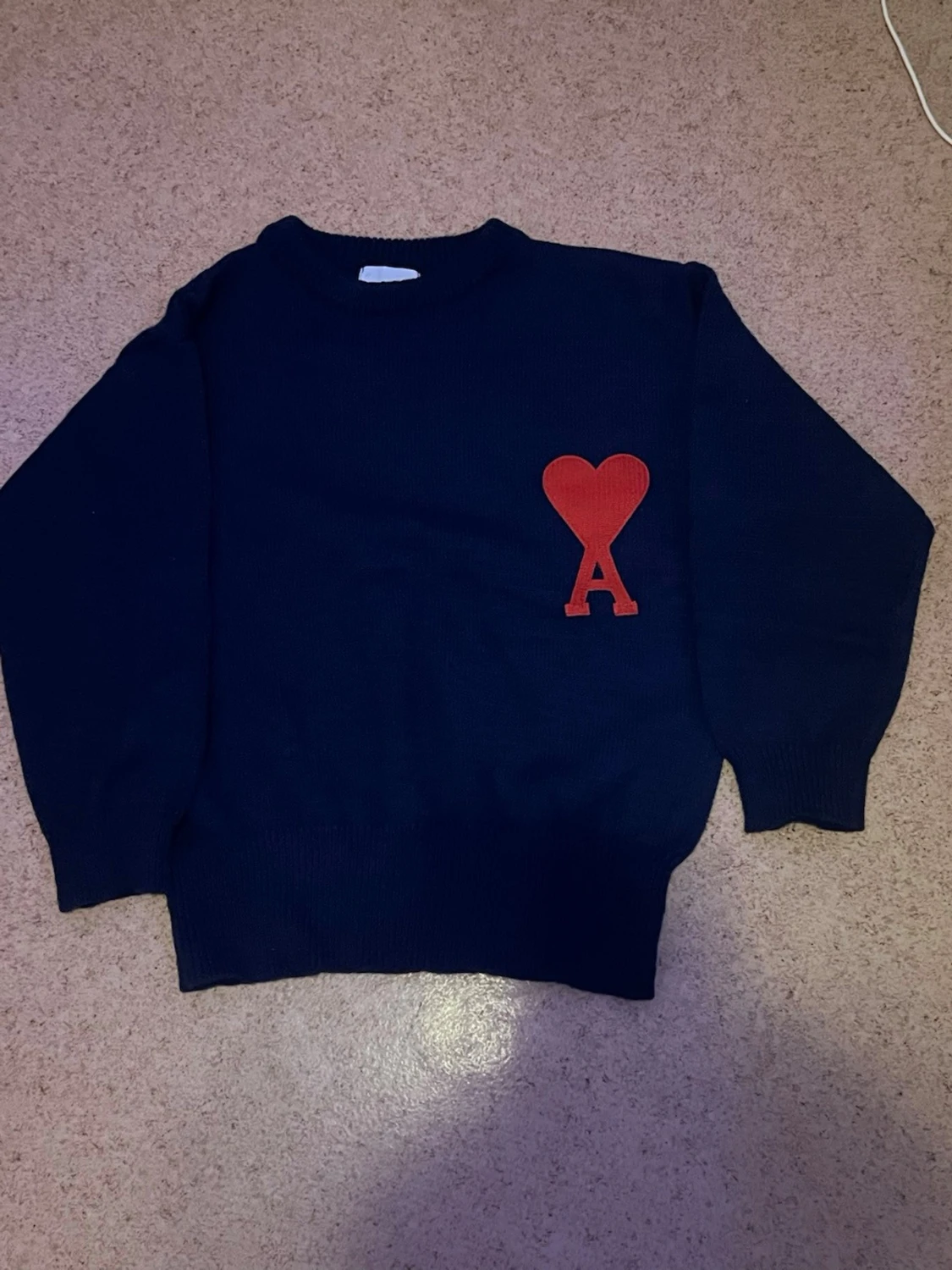 Blå stickad tröja från Ami Paris - 5