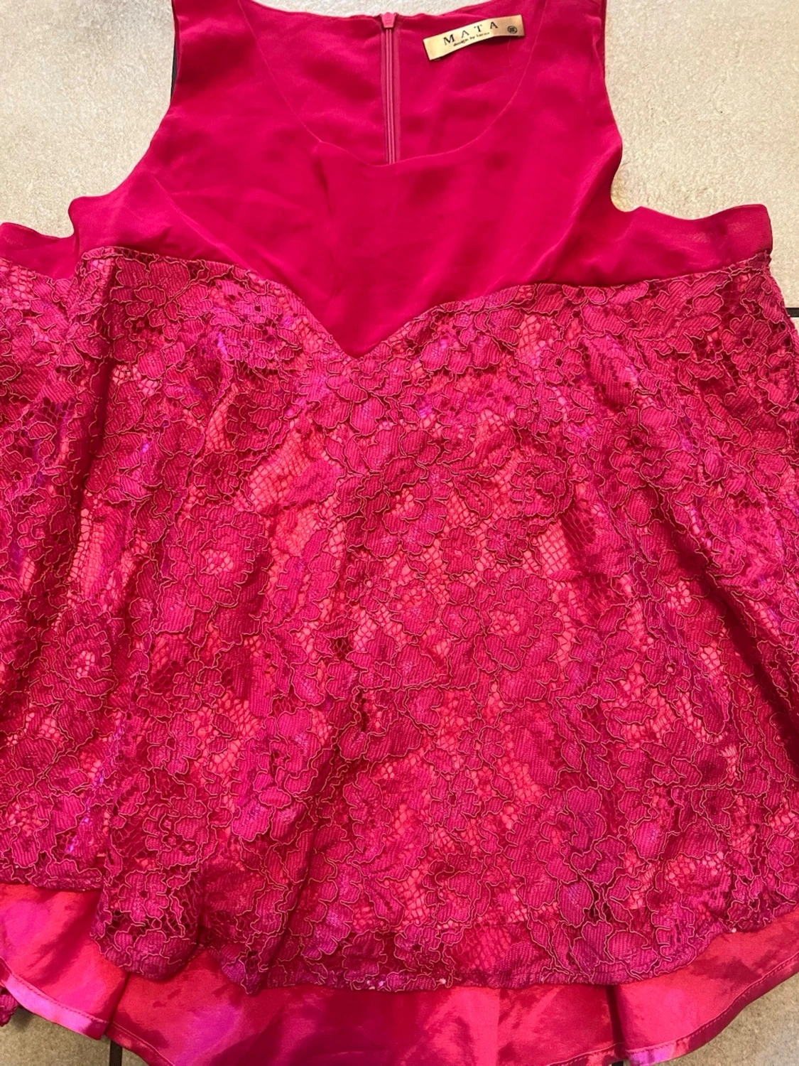 Rosa spetsblus från MATA storlek XXL - 1